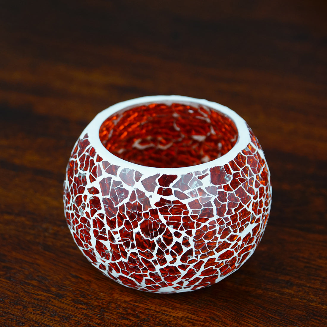 Crackle Glass Crackle T-light Holder