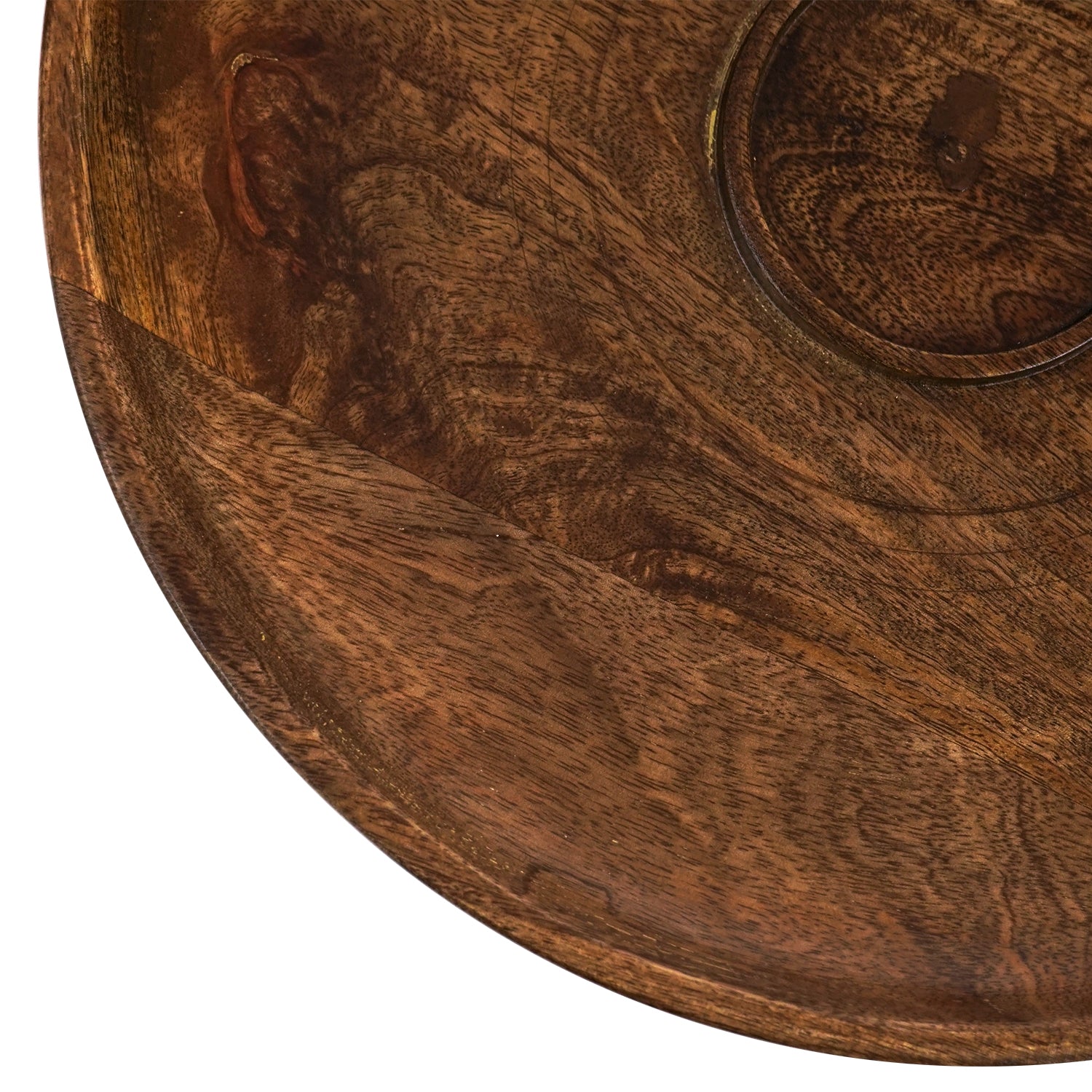 Brown Mango Wood Chip & Dip Serving Platter