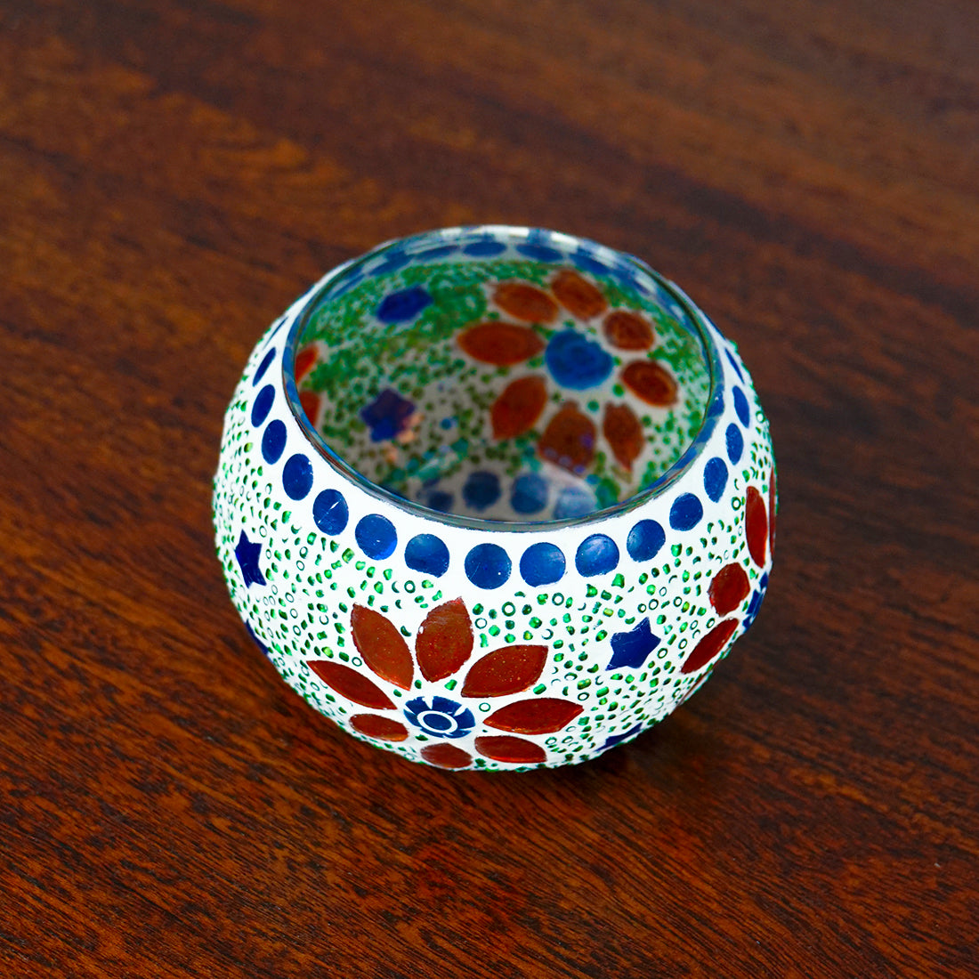 MOSAIC GLASS MOSAIC T-LIGHT HOLDER