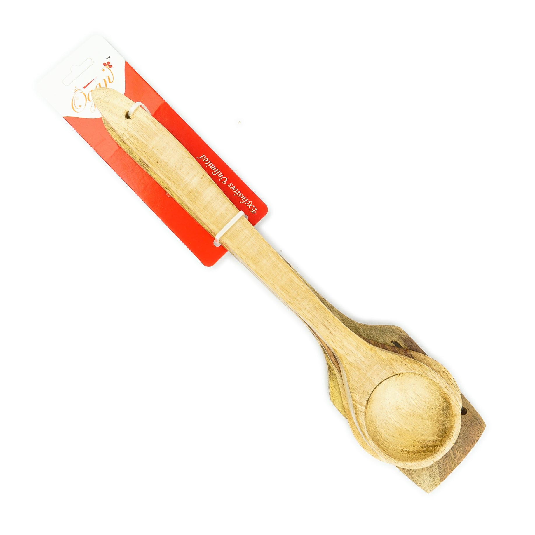 wooden Fry spatula set of 3