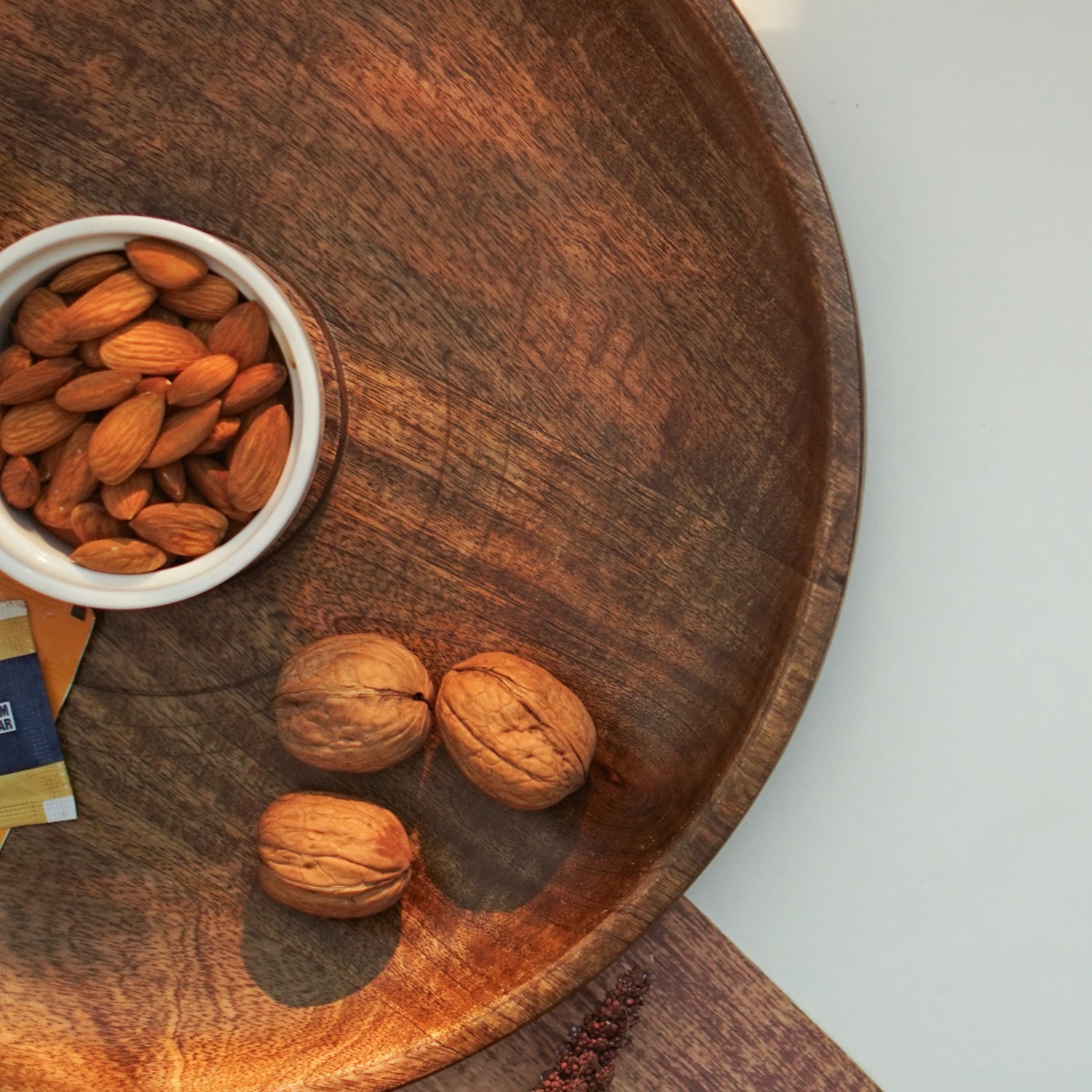 Brown Mango Wood Chip & Dip Serving Platter
