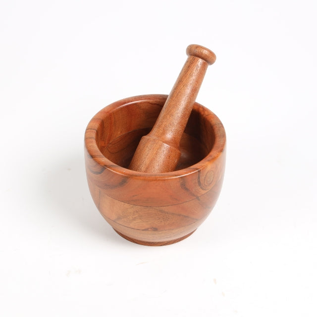 ACACIA WOODEN OKHALI - Mortar & Pestle