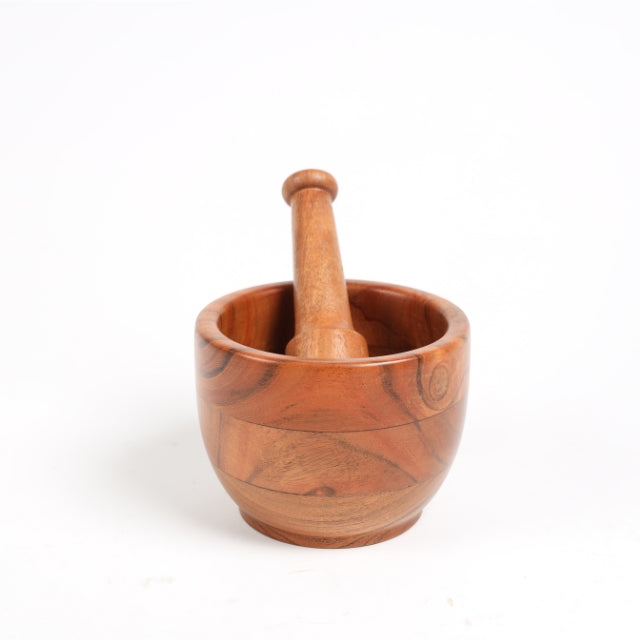 ACACIA WOODEN OKHALI - Mortar & Pestle