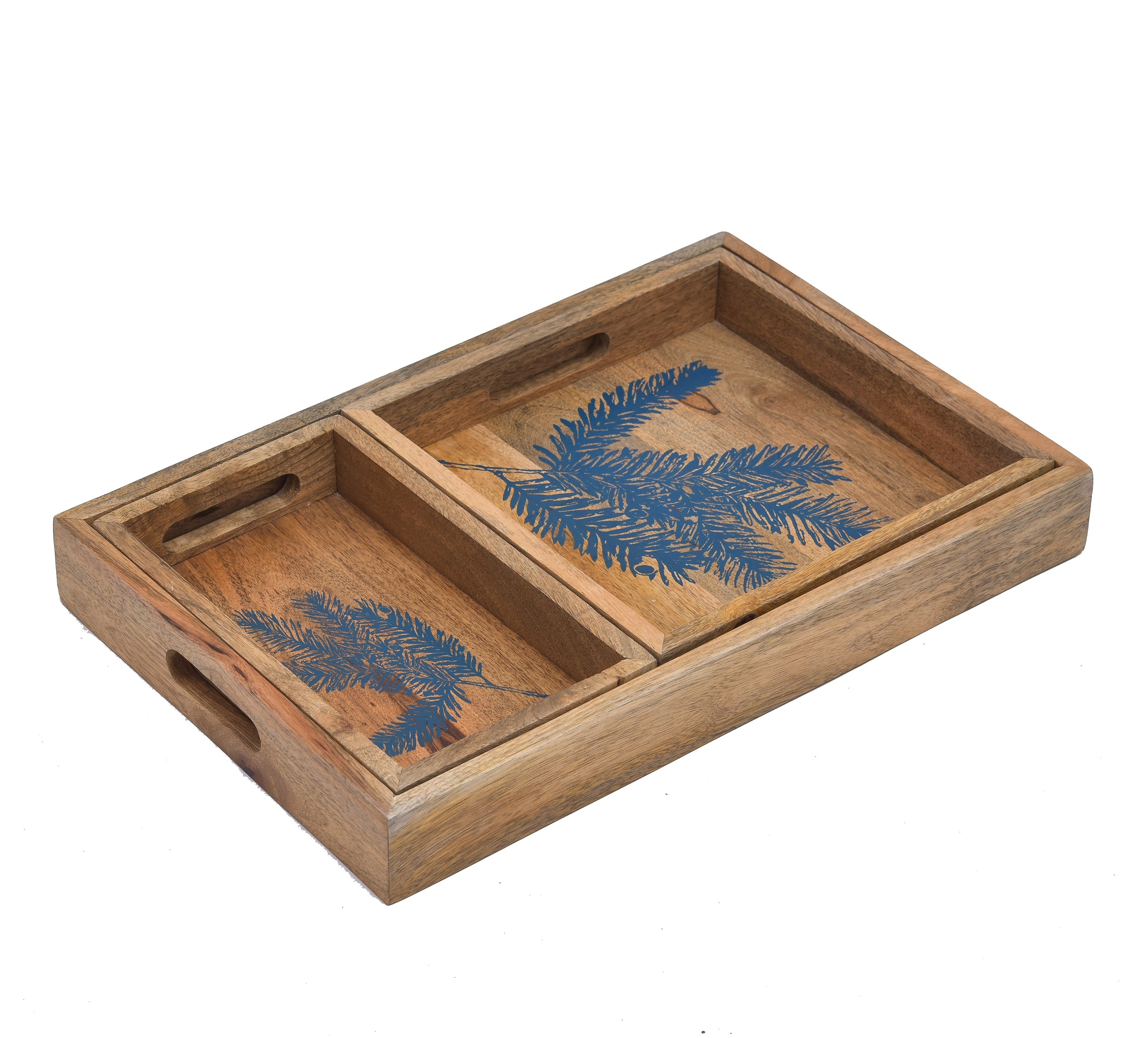 Patti Printed Wooden Serving Tray Set Of 3