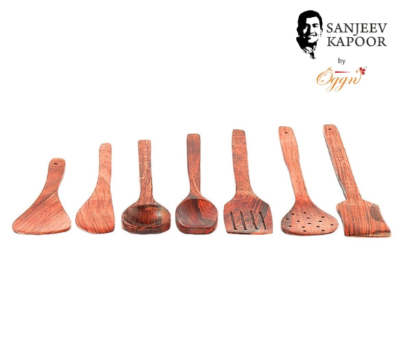 Brown Sheesham Spatulas Set of 7