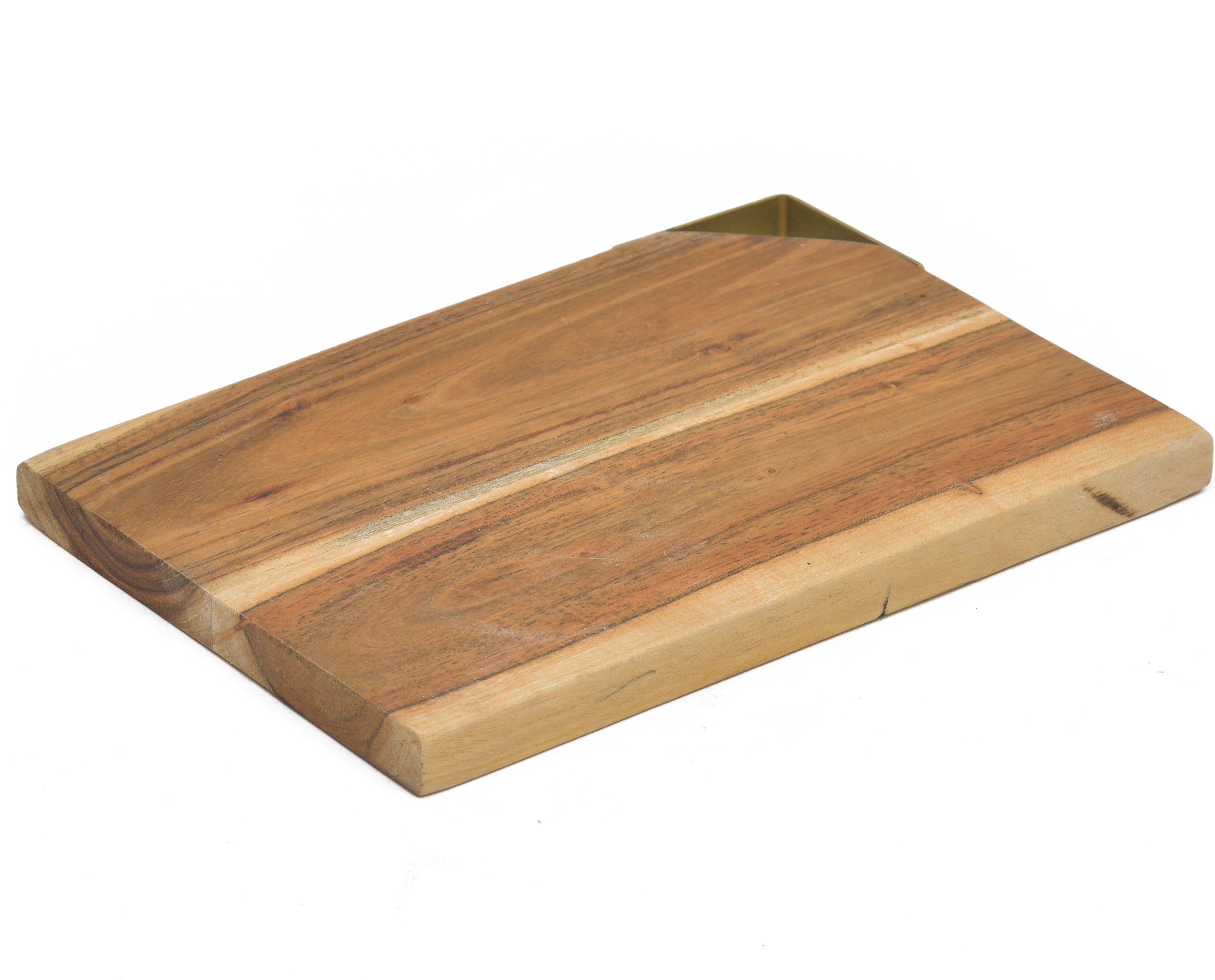 Acacia Wooden Chopping Board with Corner Iron Handle