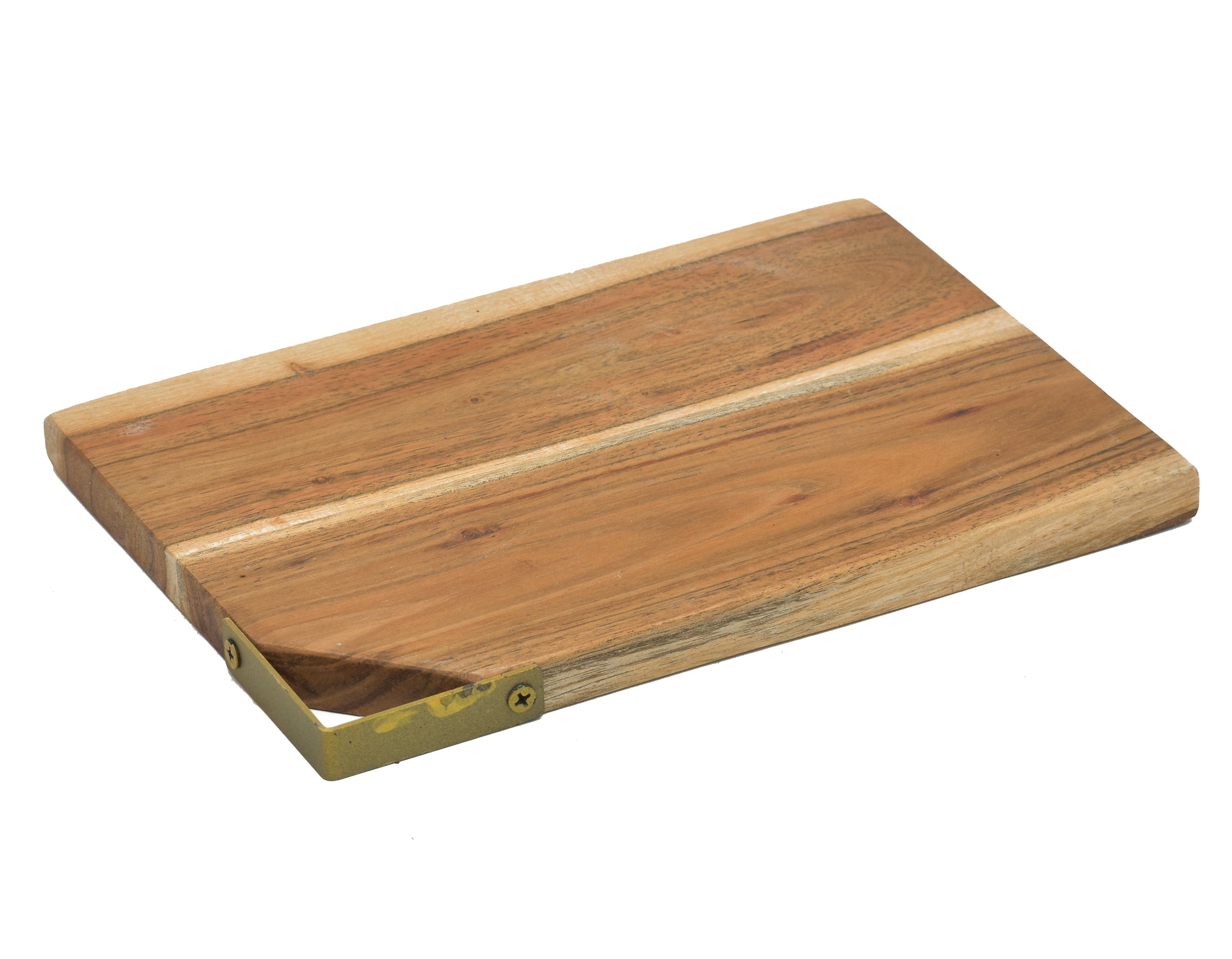 Acacia Wooden Chopping Board with Corner Iron Handle