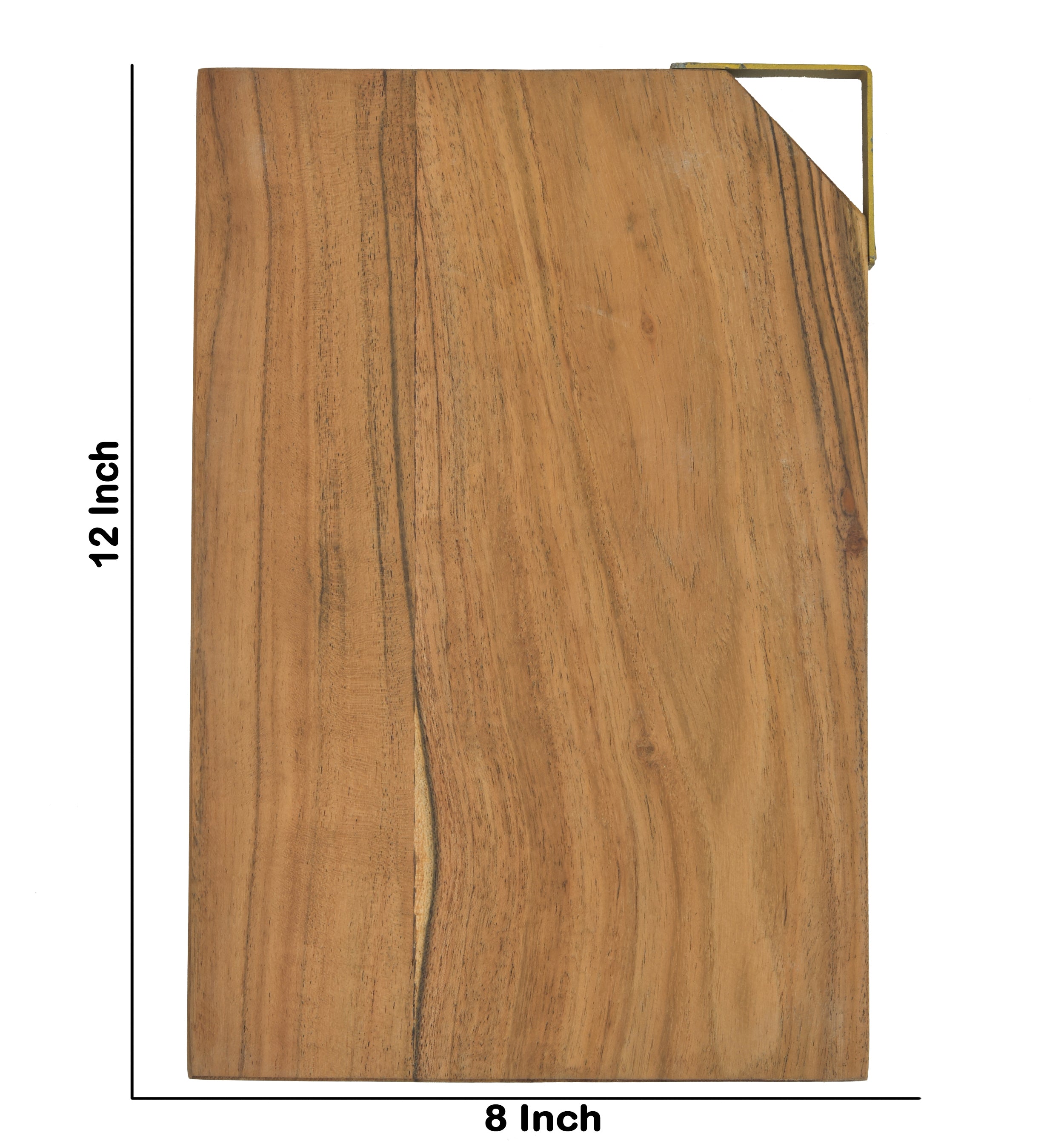 Acacia Wooden Chopping Board with Corner Iron Handle