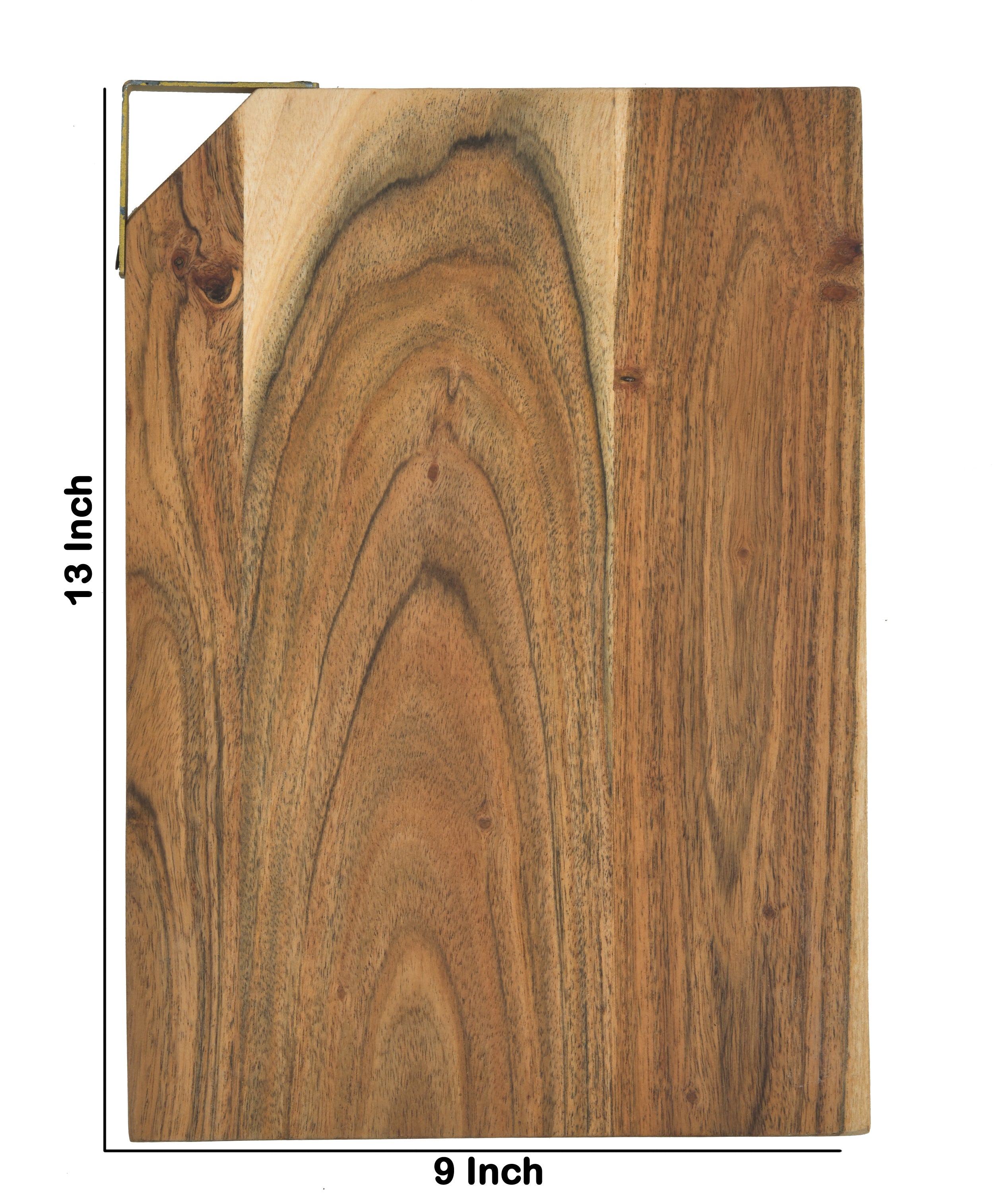 Acacia Wooden Chopping Board with Corner Iron Handle