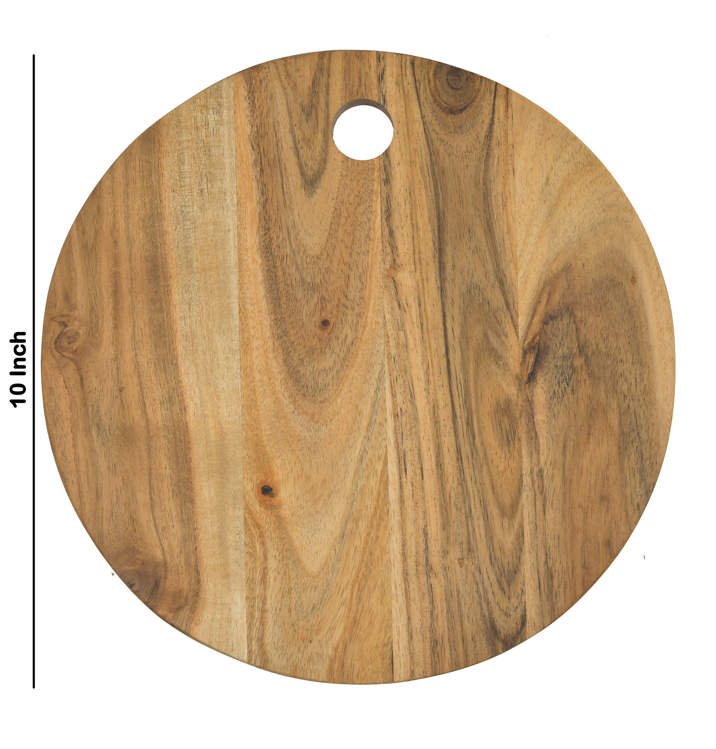 Acaica Wood Round Chopping Board With Inner Hole