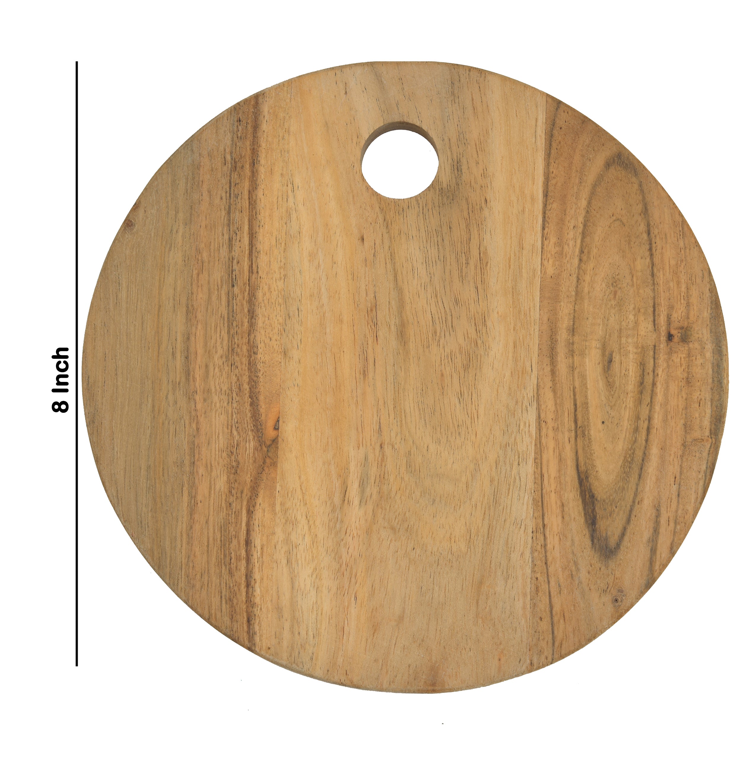 Acaica Wood Round Chopping Board With Inner Hole
