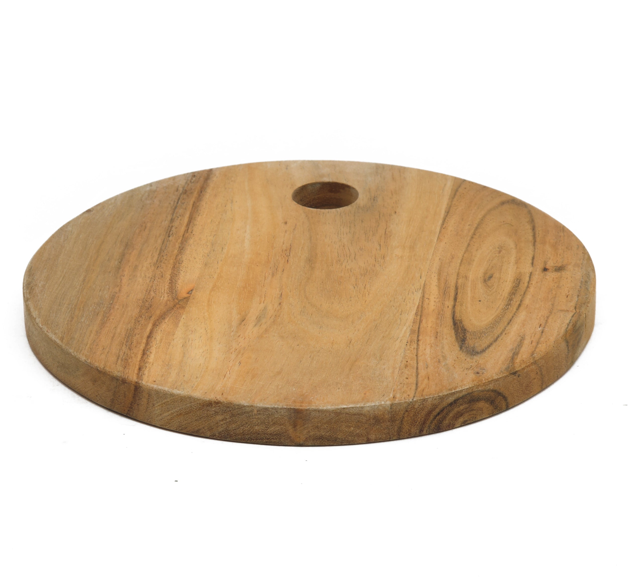 Acaica Wood Round Chopping Board With Inner Hole
