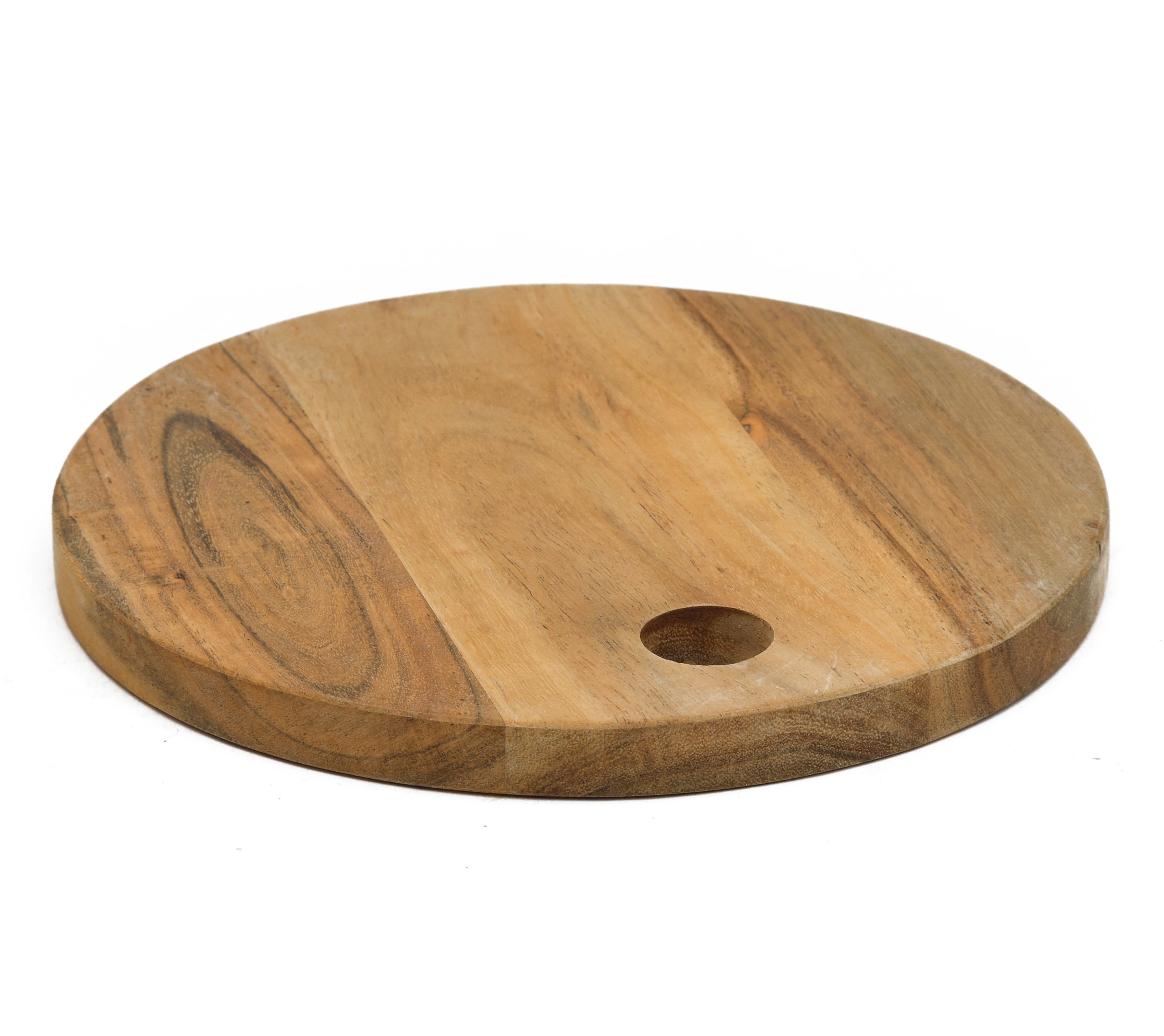 Acaica Wood Round Chopping Board With Inner Hole