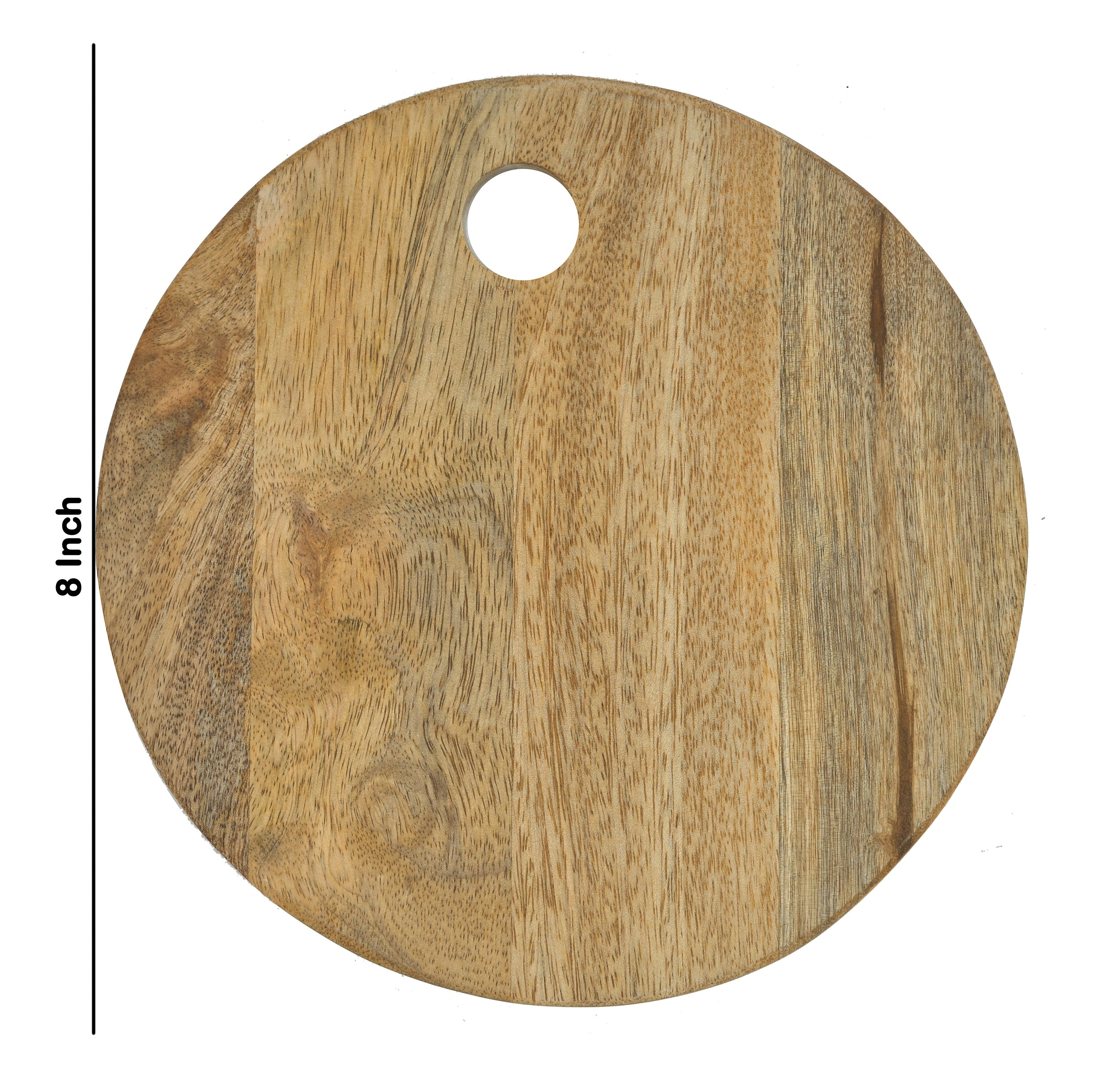 Mango Wood Round Chopping Board With Inner Hole
