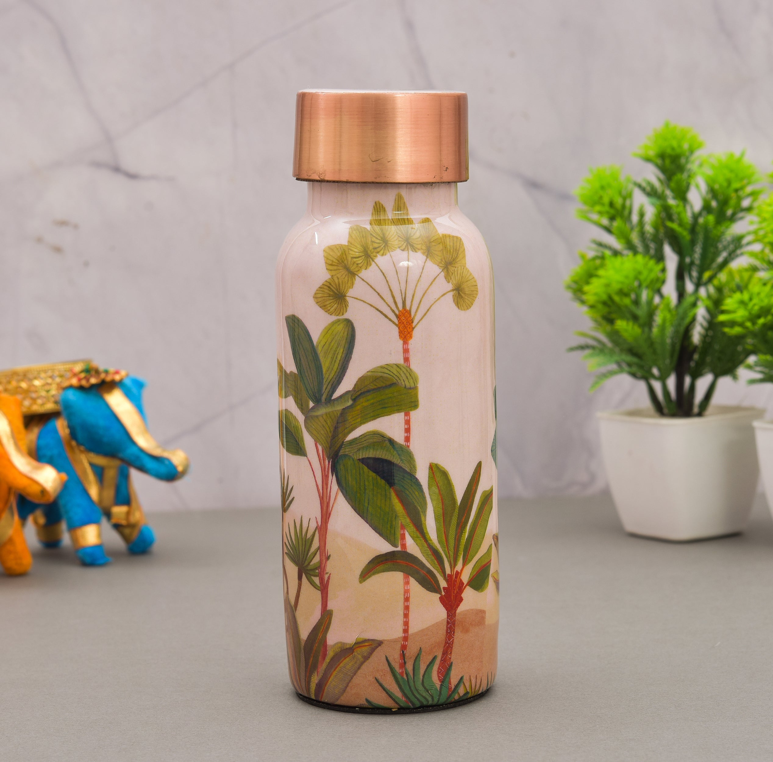 Dessert Printed Copper Water Bottle