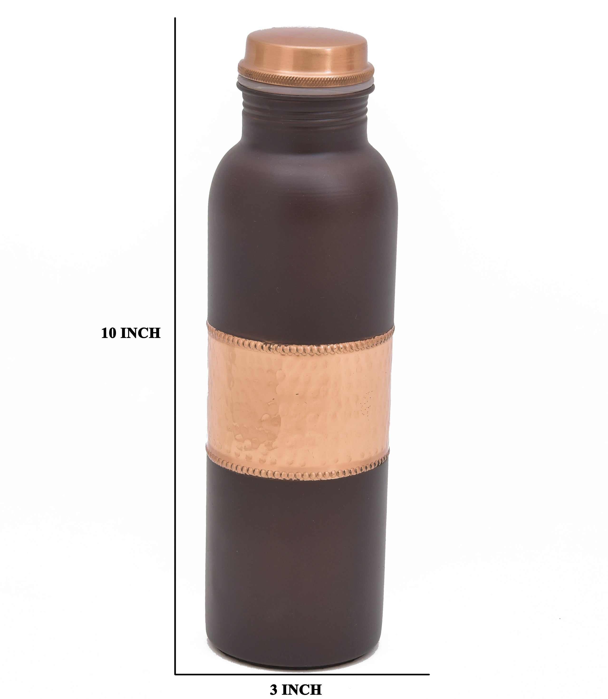 MIDDLE HAMMERED PURE COPPER WATER BOTTLE - 950ml