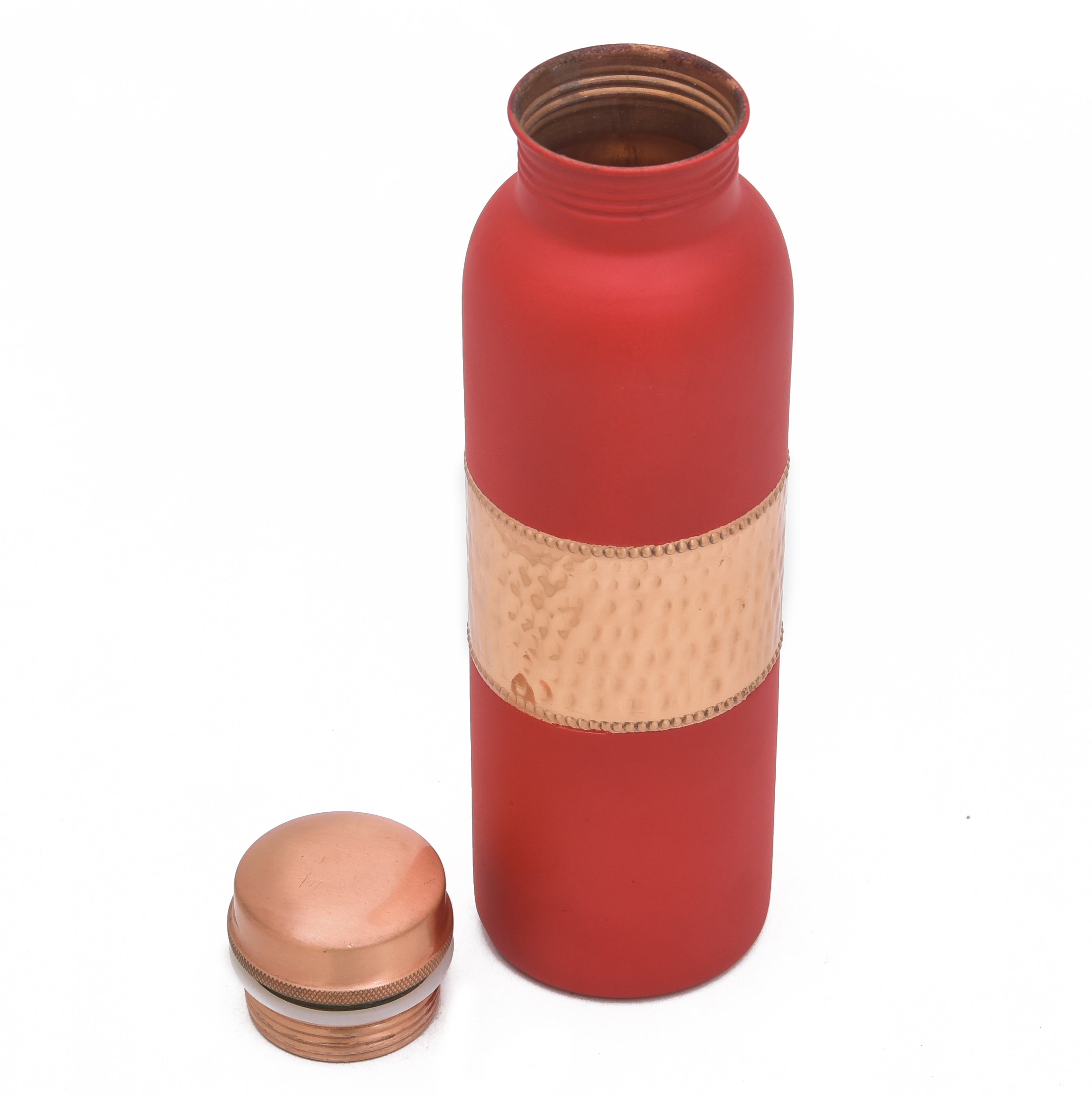 MIDDLE HAMMERED PURE COPPER WATER BOTTLE - 950ml