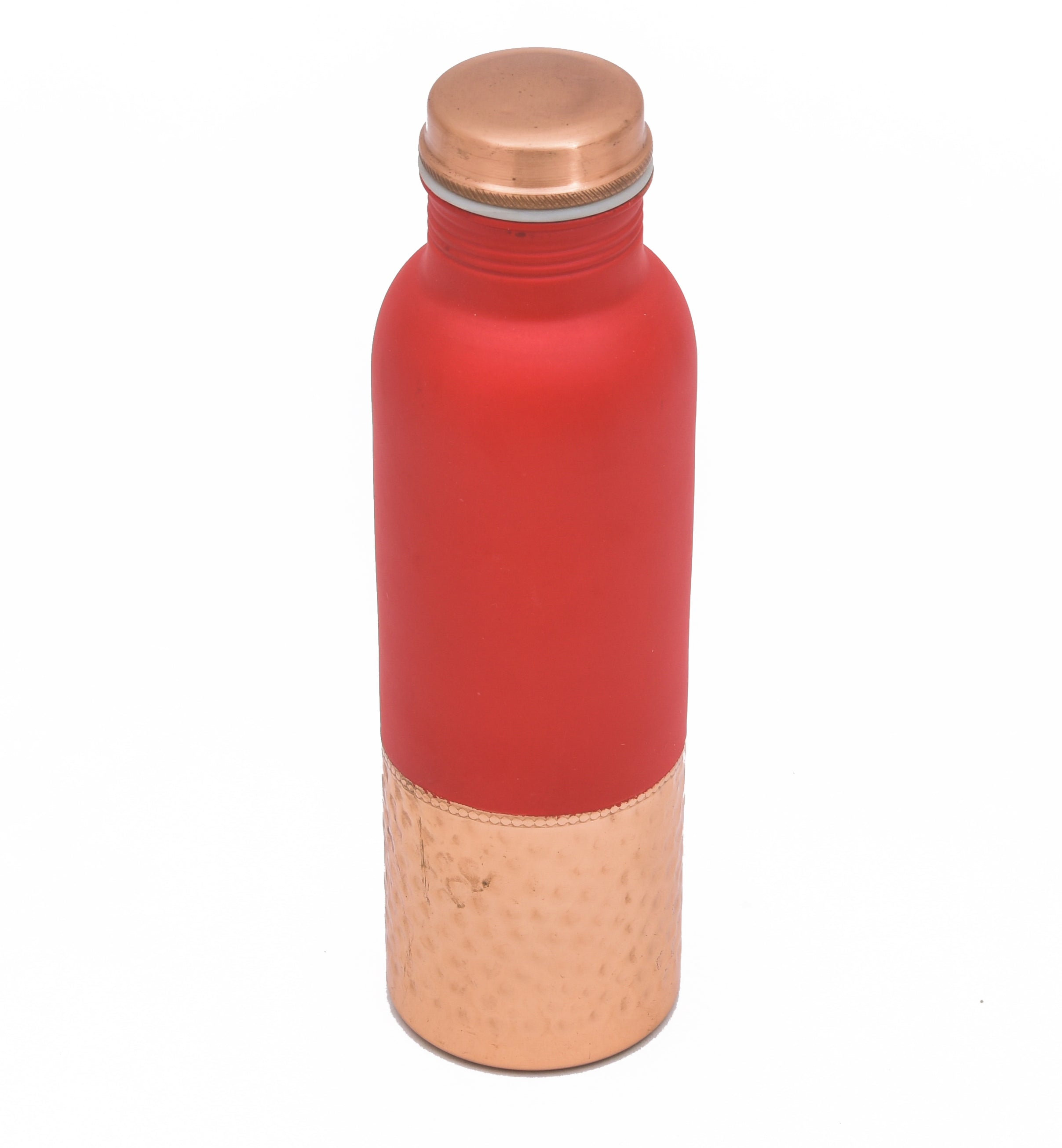 Pure Bottom Hammered Copper Water Bottle - 950ml