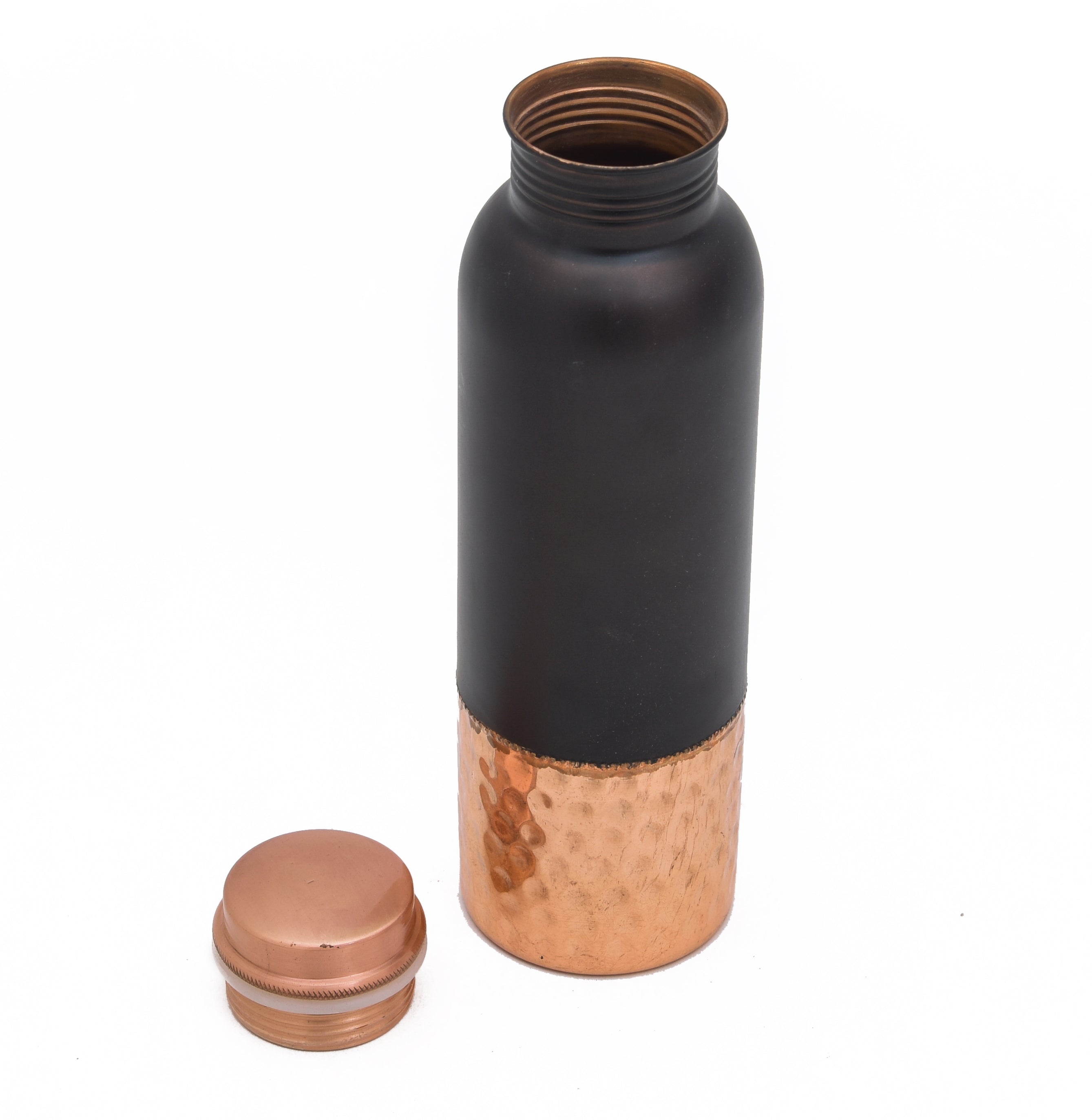 Pure Bottom Hammered Copper Water Bottle - 950ml