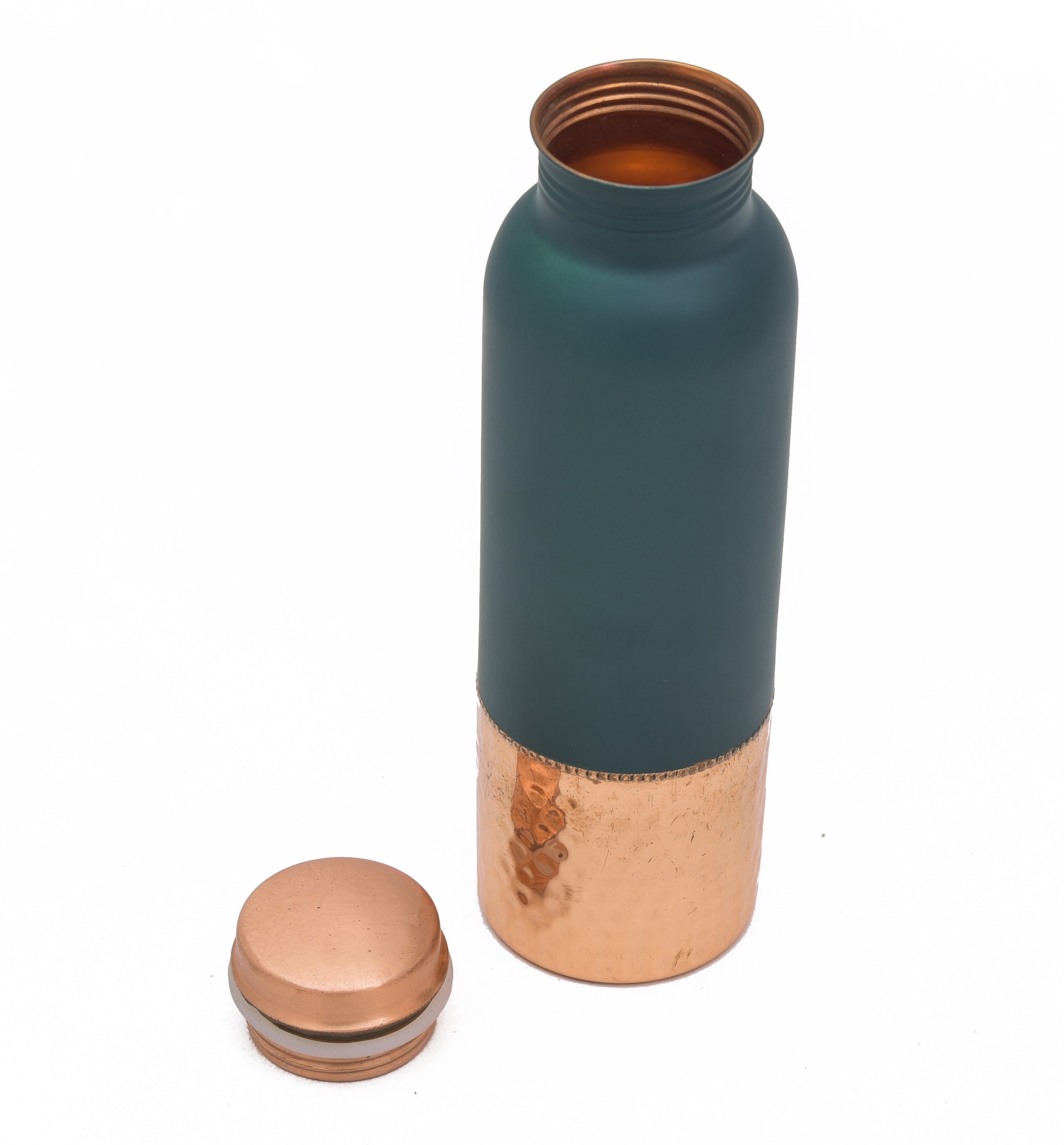 Pure Bottom Hammered Copper Water Bottle - 950ml