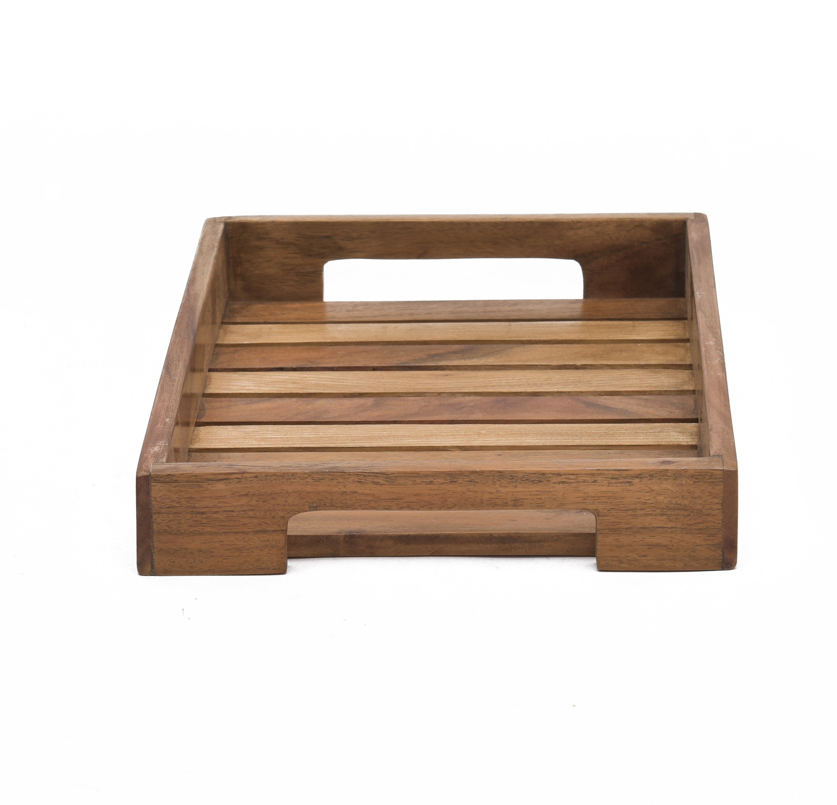 Mixwood Tray With Plain Handle