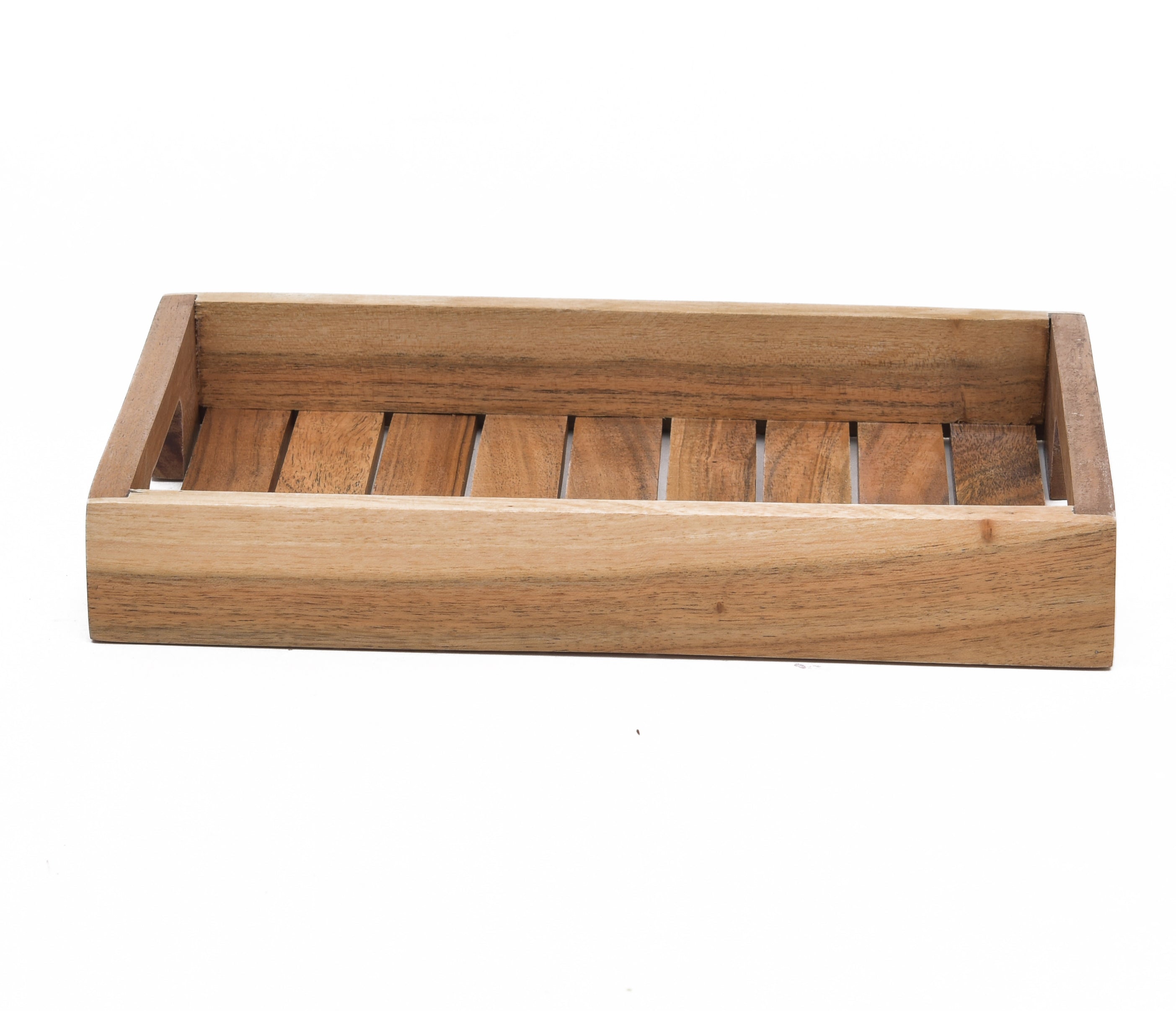 Mixwood Tray With Plain Handle