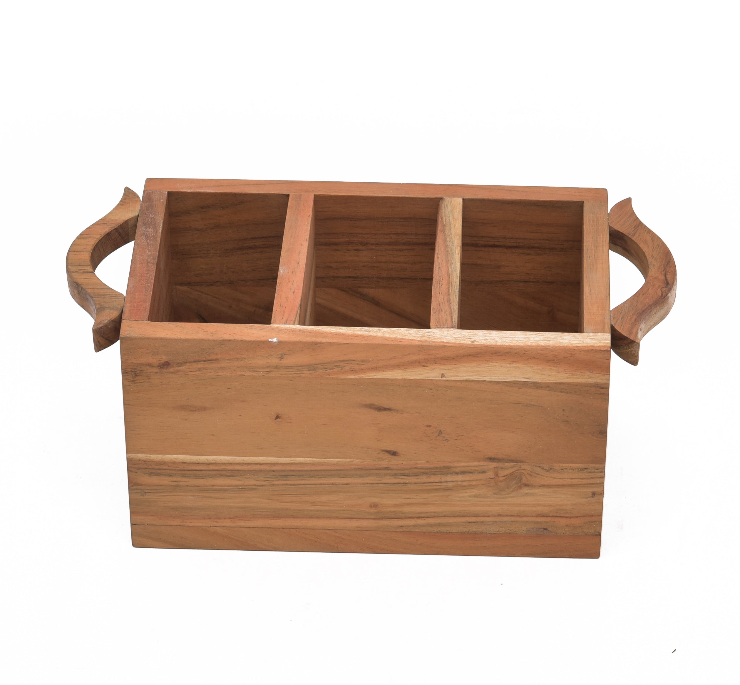 ACACIA WOODEN DUBBAL HANDLE CADDY