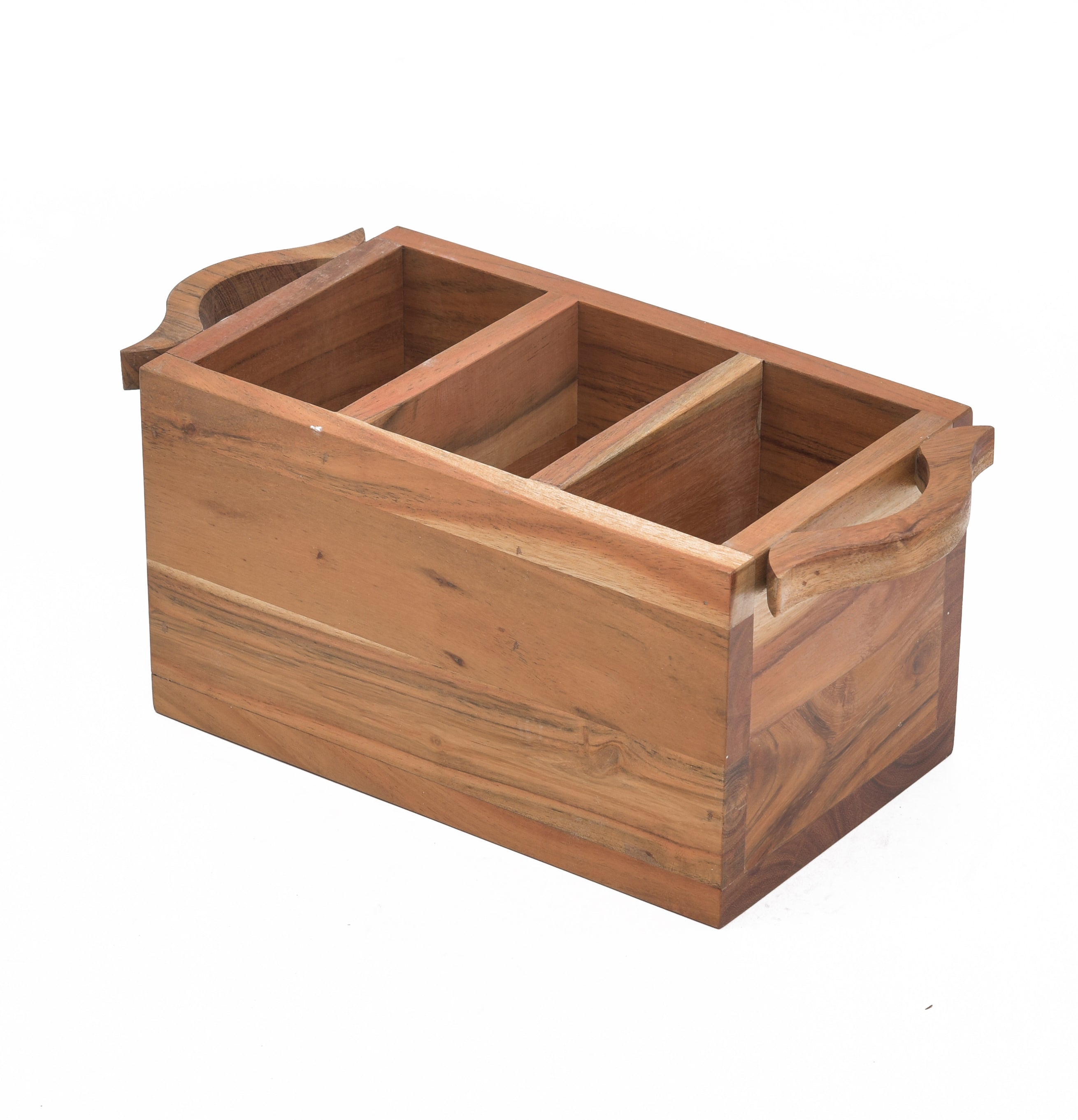 ACACIA WOODEN DUBBAL HANDLE CADDY