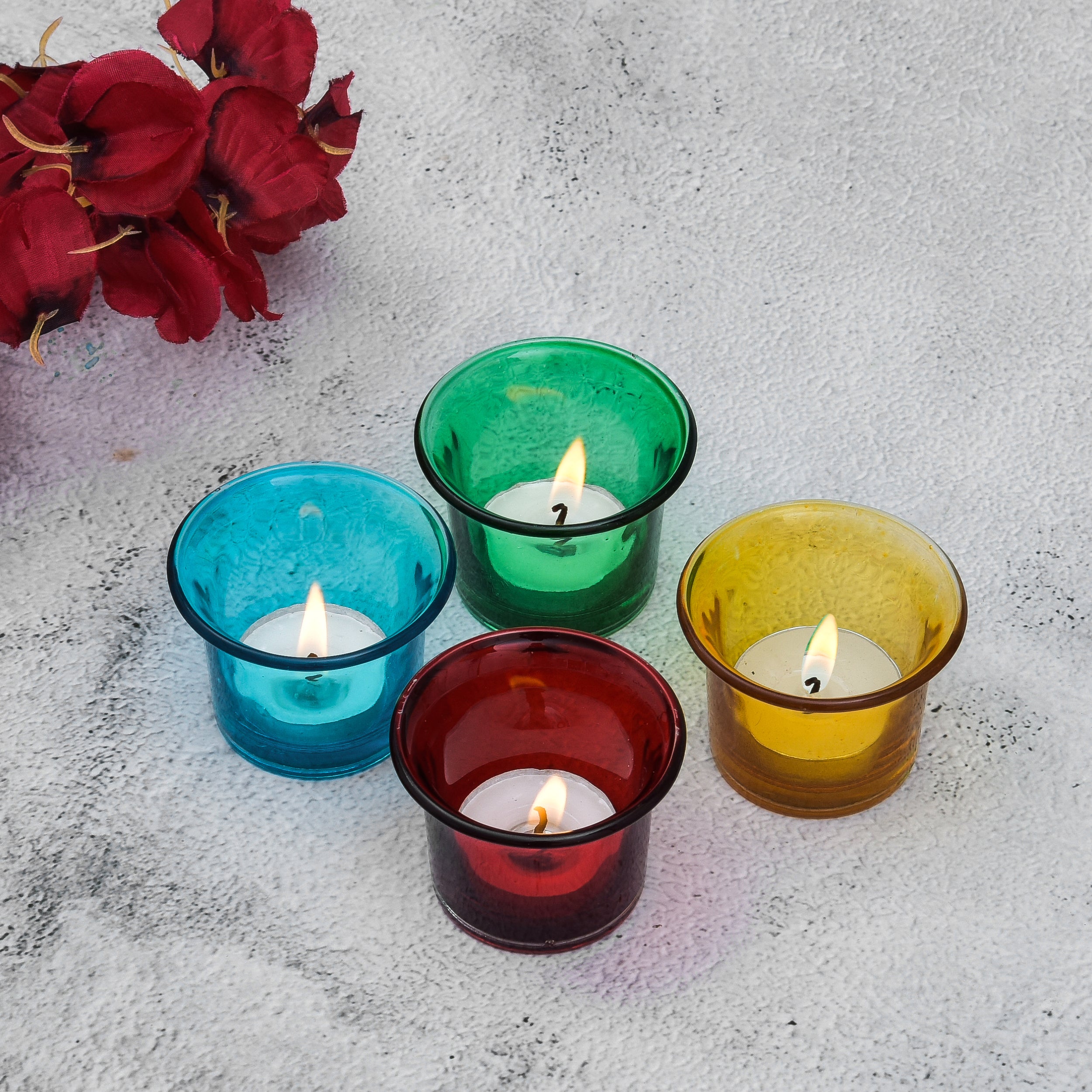 Deep Tea Light Holder Votive Assorted Color