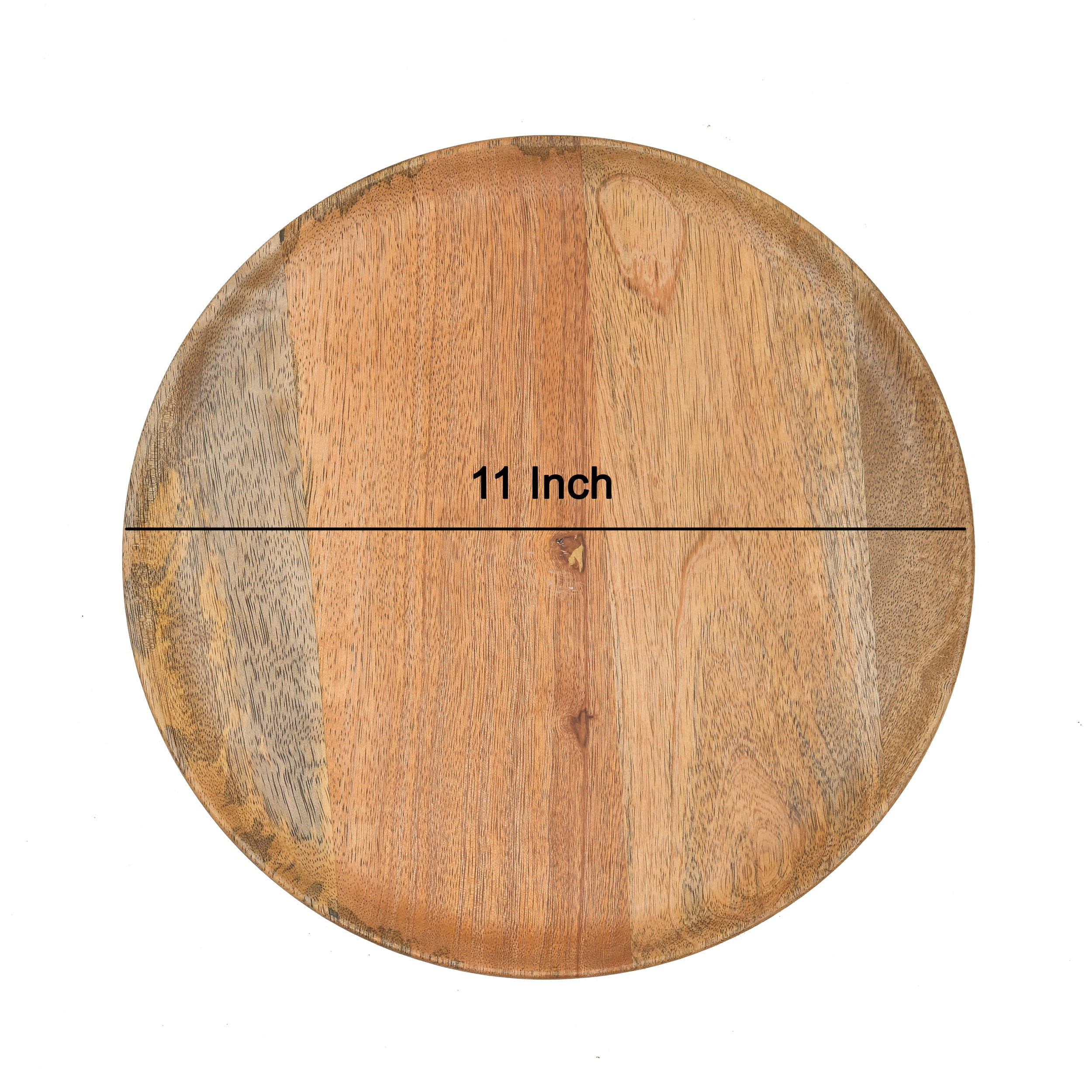 Mango Wood Round Plate - 11