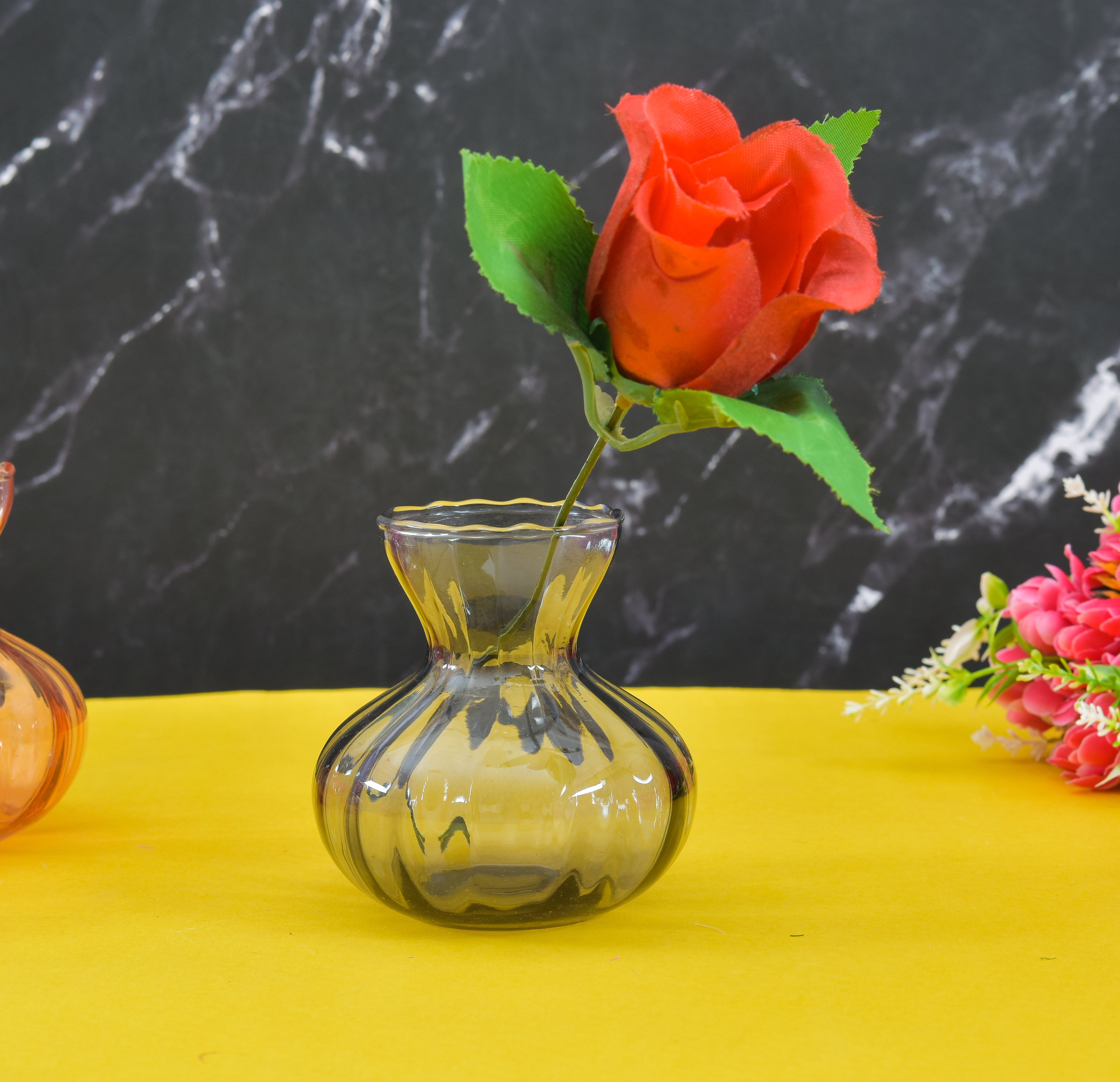 GLASS FLOWER VASES