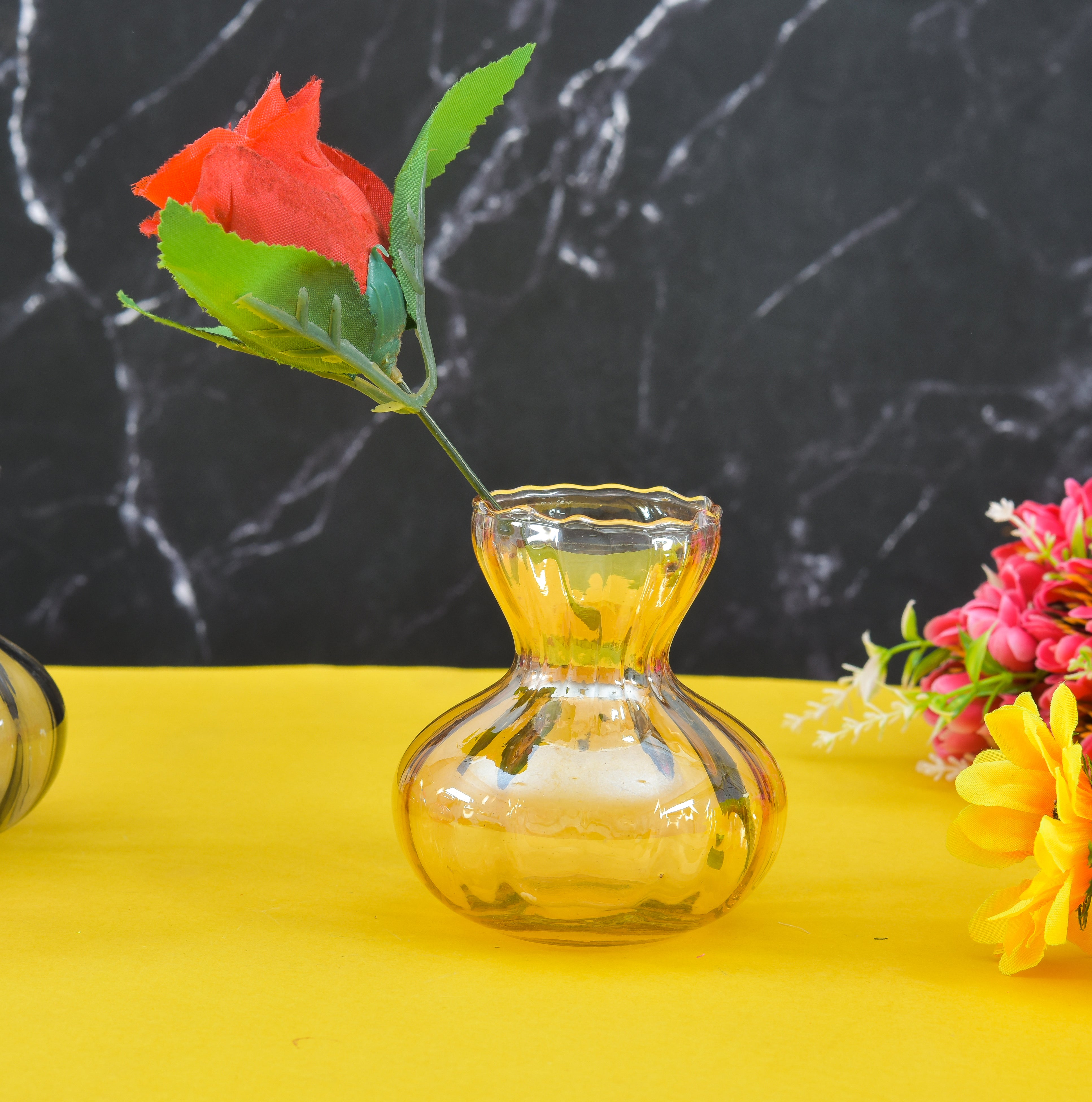 GLASS FLOWER VASES