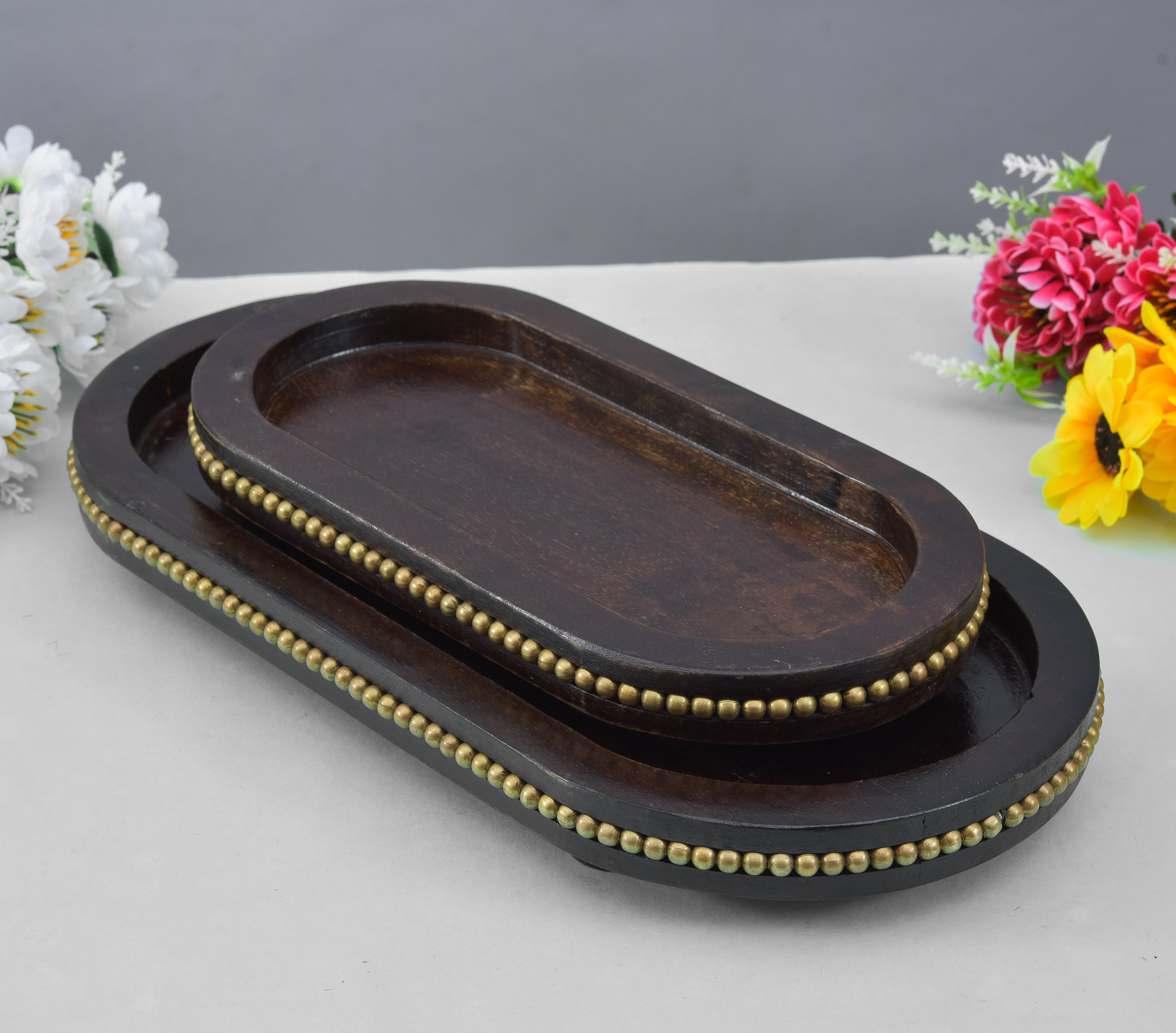 DOT SERVING PLATTER SET OF 2PCS