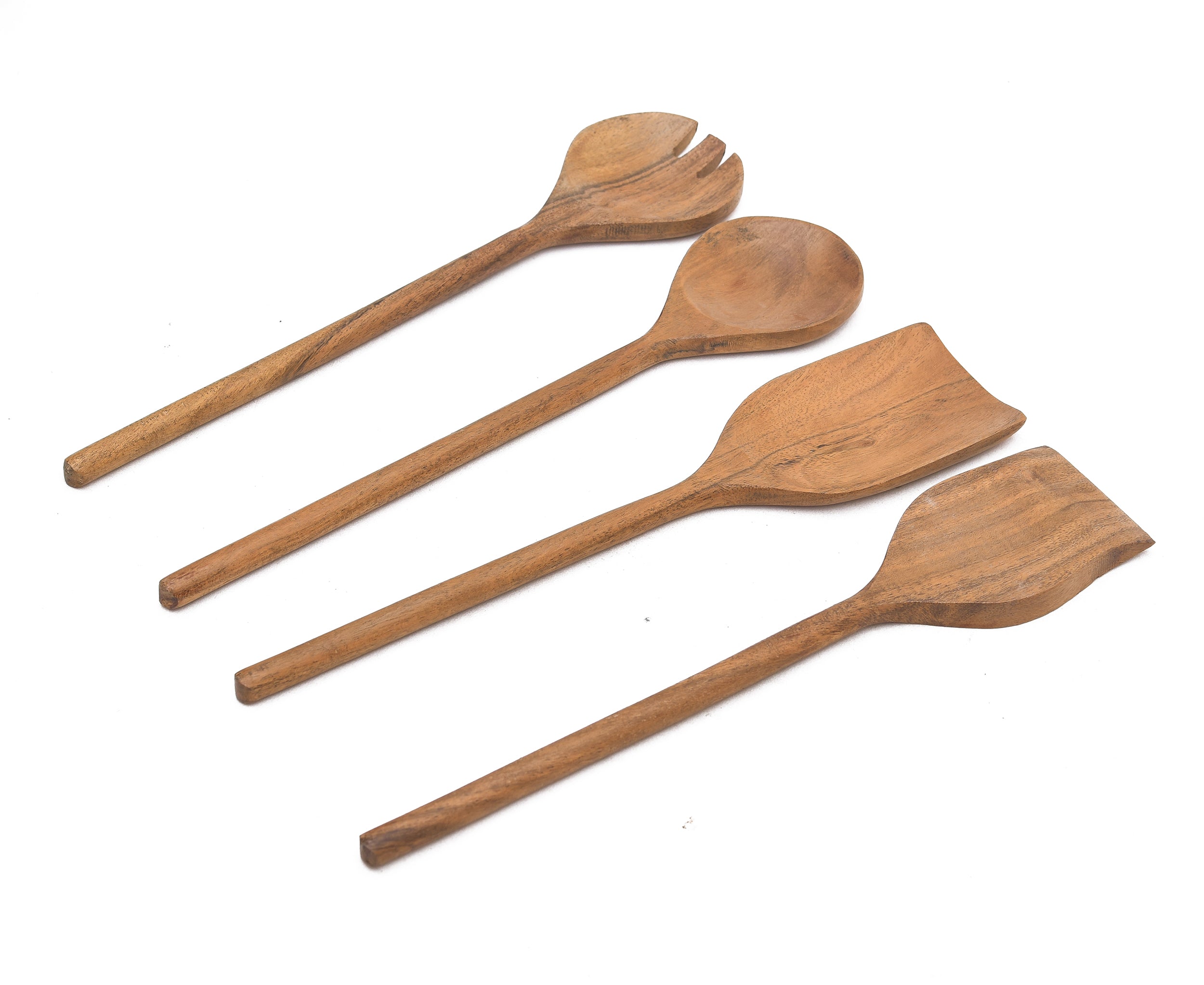 Acacia Wooden Serving Spoon Set of 4