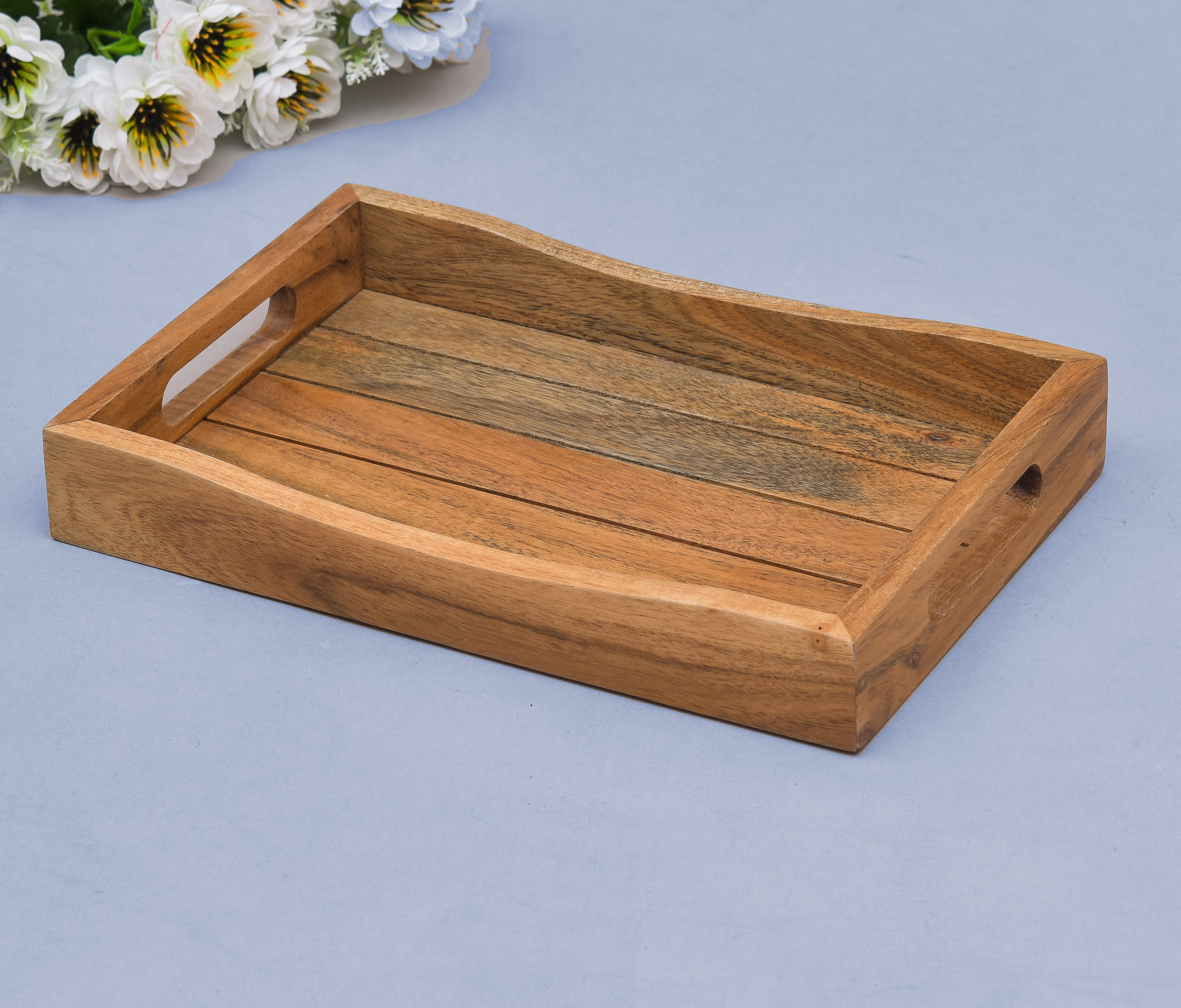 Wooden Tray With Live-edge - 12*8 Inch