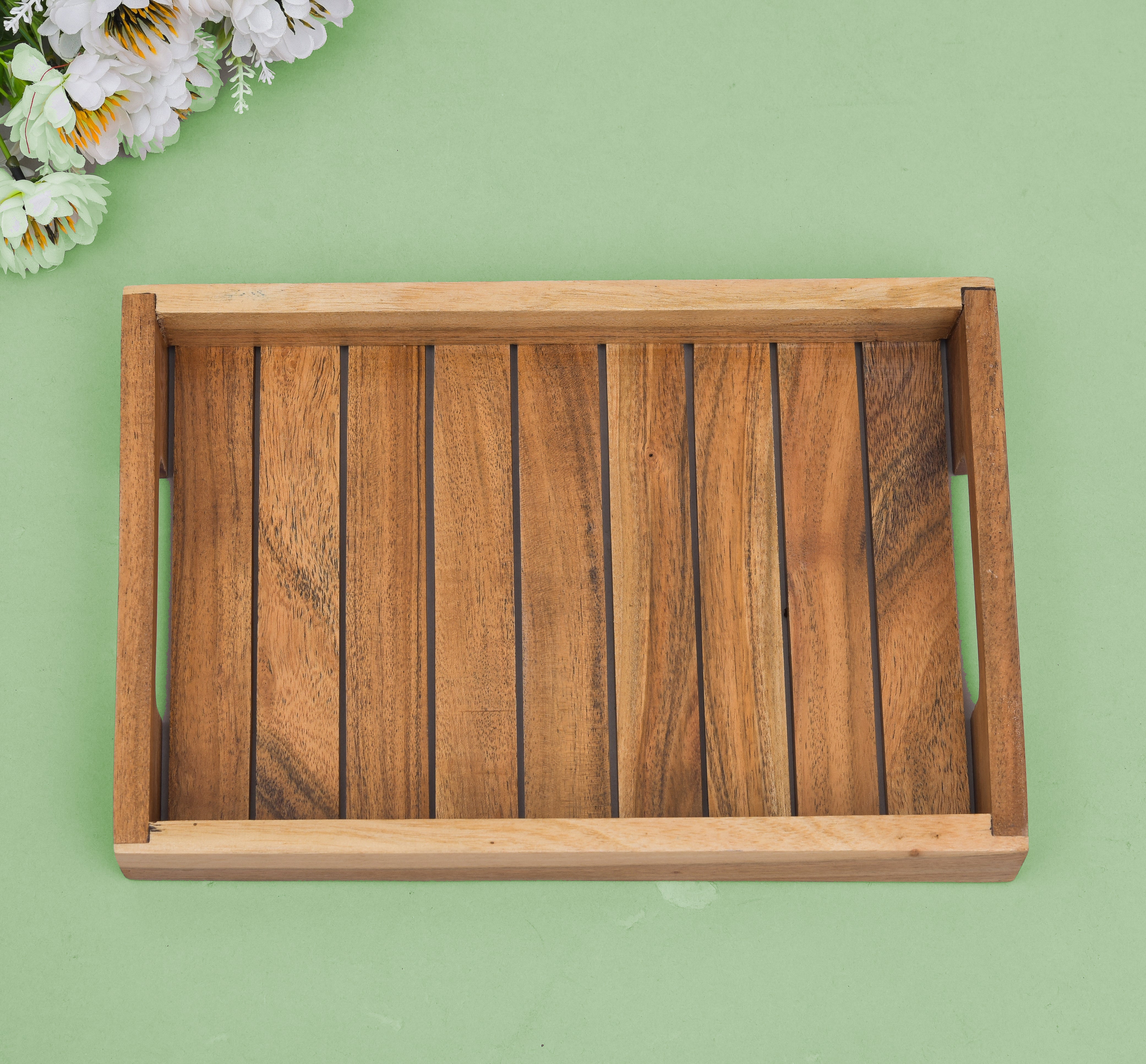 Acacia Wooden Serving Tray - 12*8 Inches