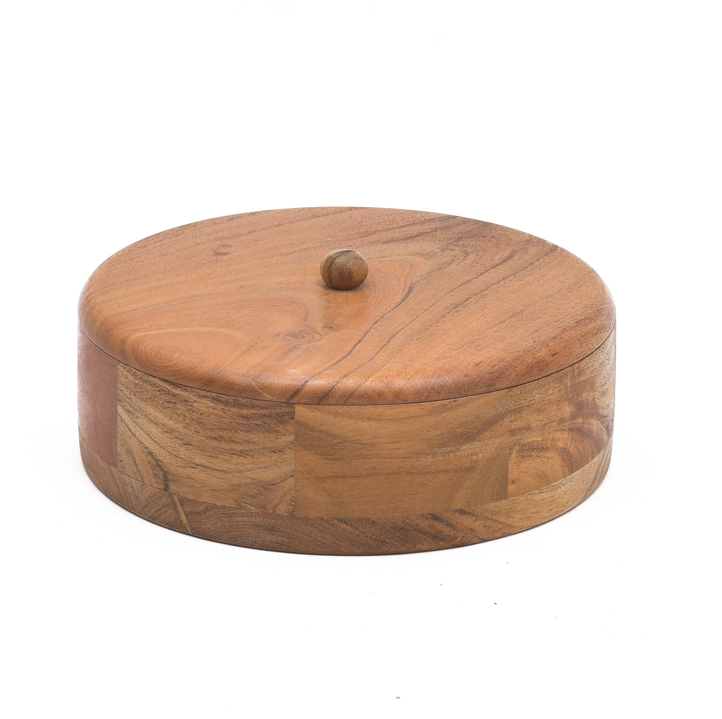 ACACIA WOODEN ROUND ROTI DABBA