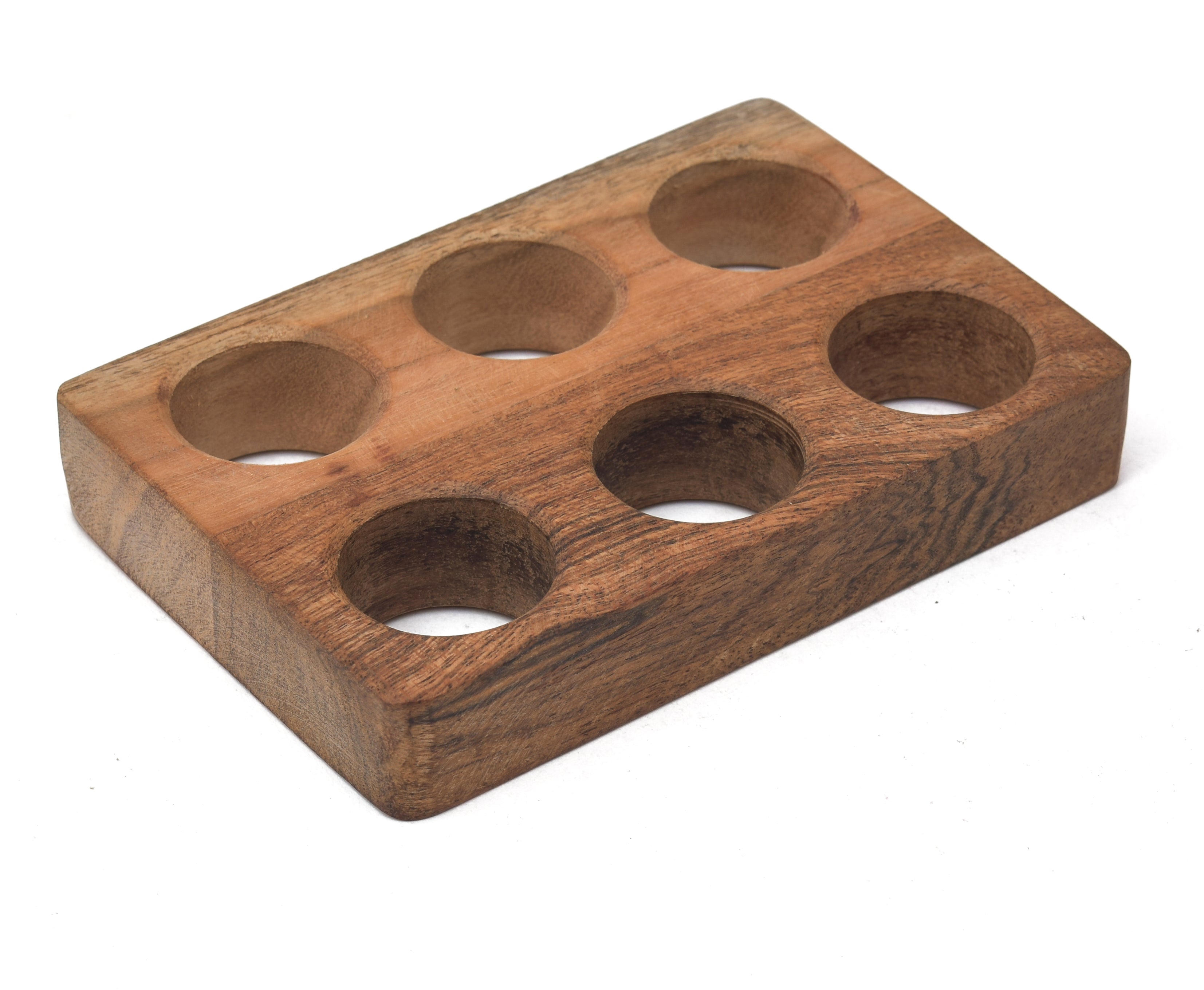 Wooden Egg Holder And Tray For 6 Eggs