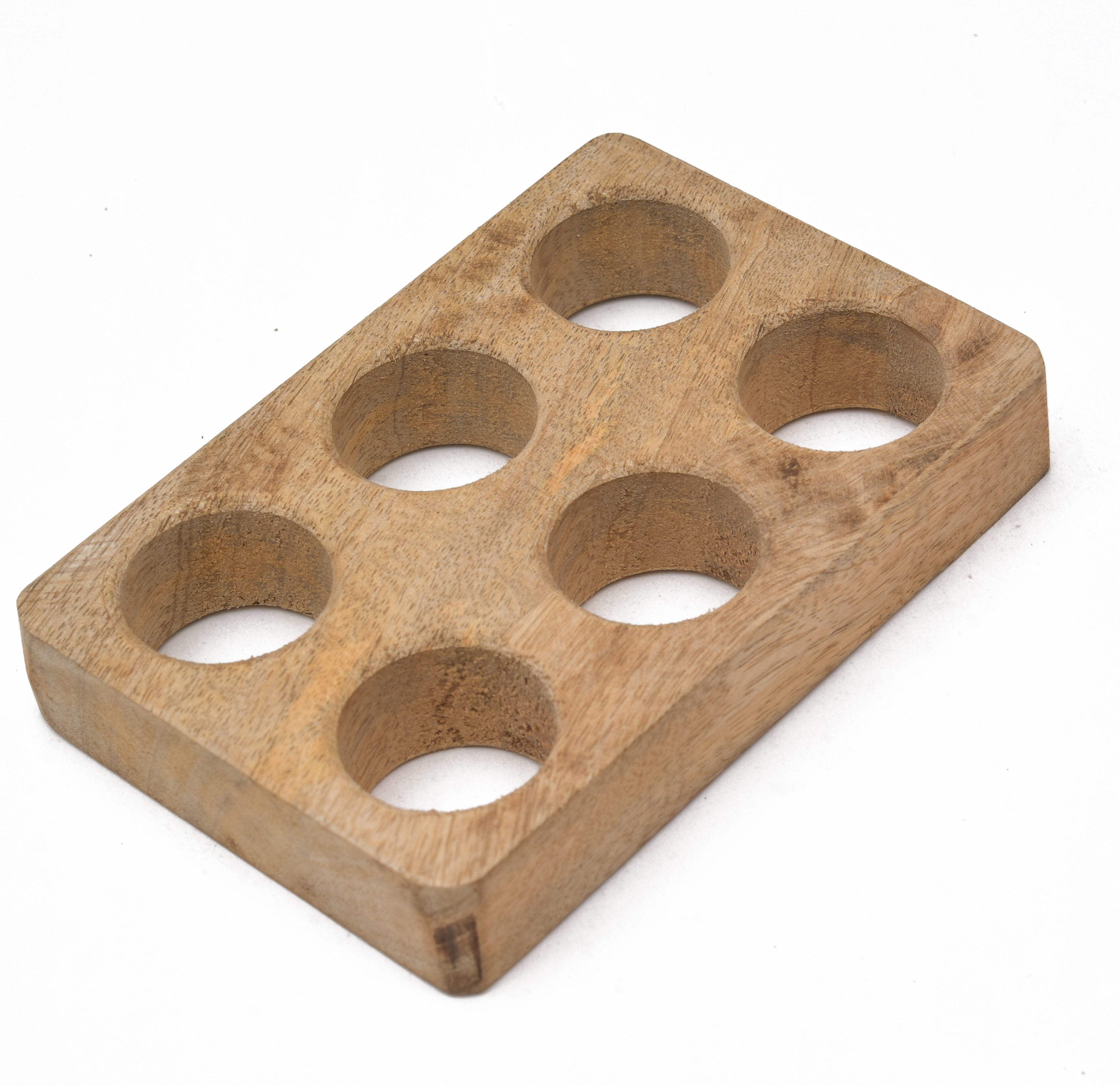 Wooden Egg Holder And Tray For 6 Eggs
