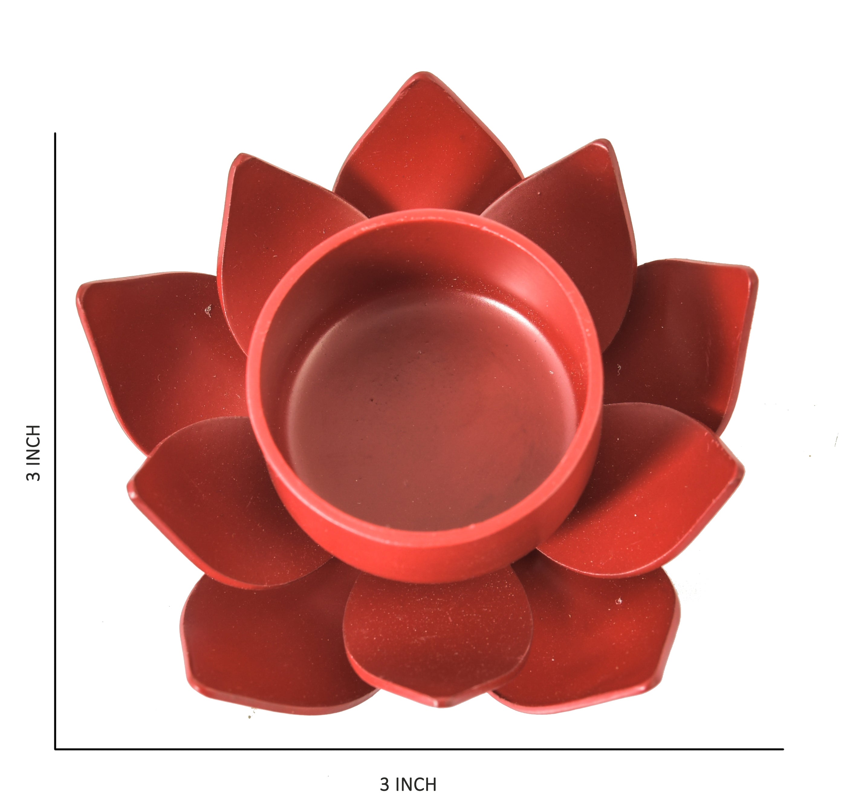 RED LOTUS T-LIGHT HOLDER