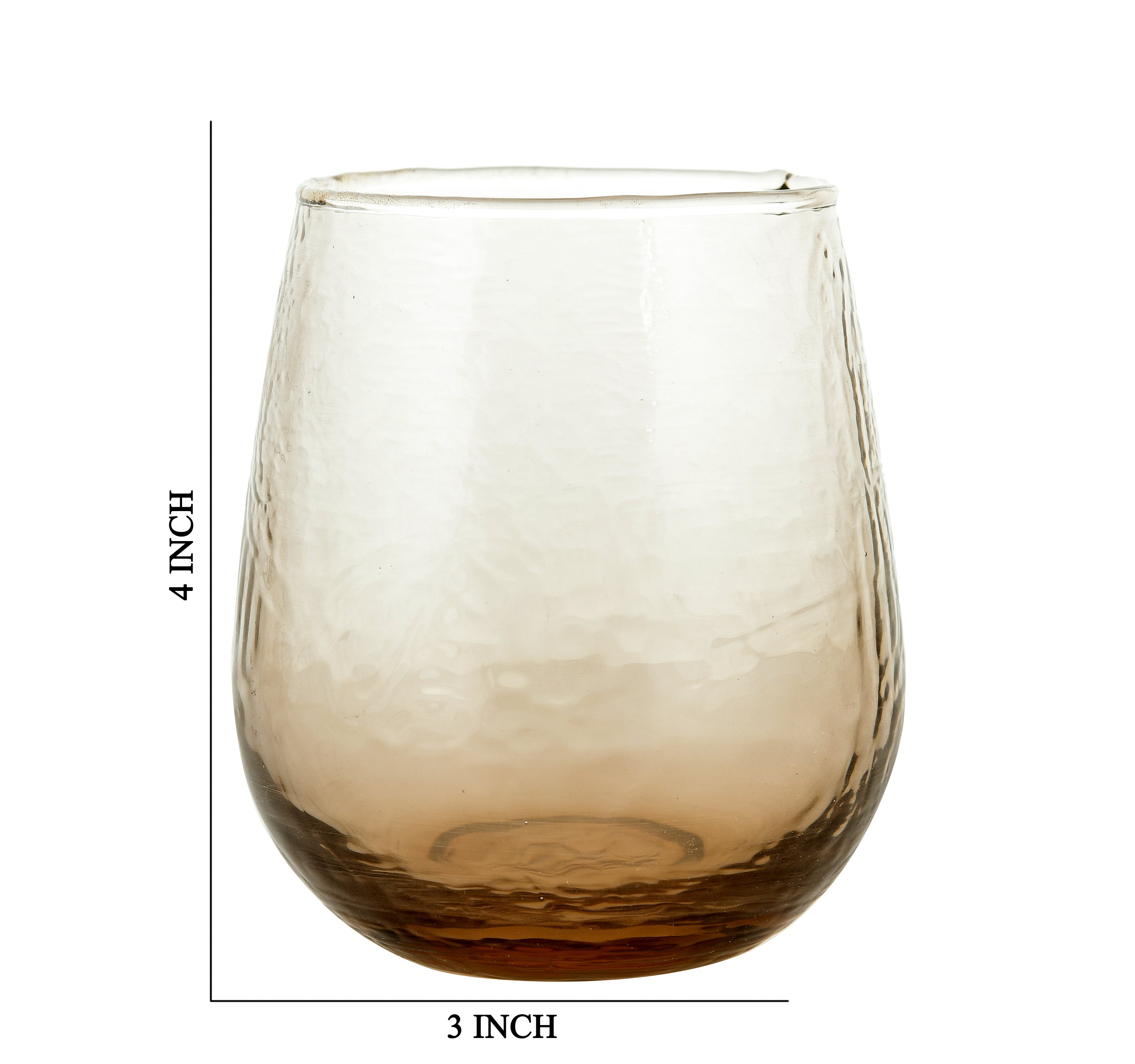 BROWN JUICE DRINWARE GLASS SET OF 2