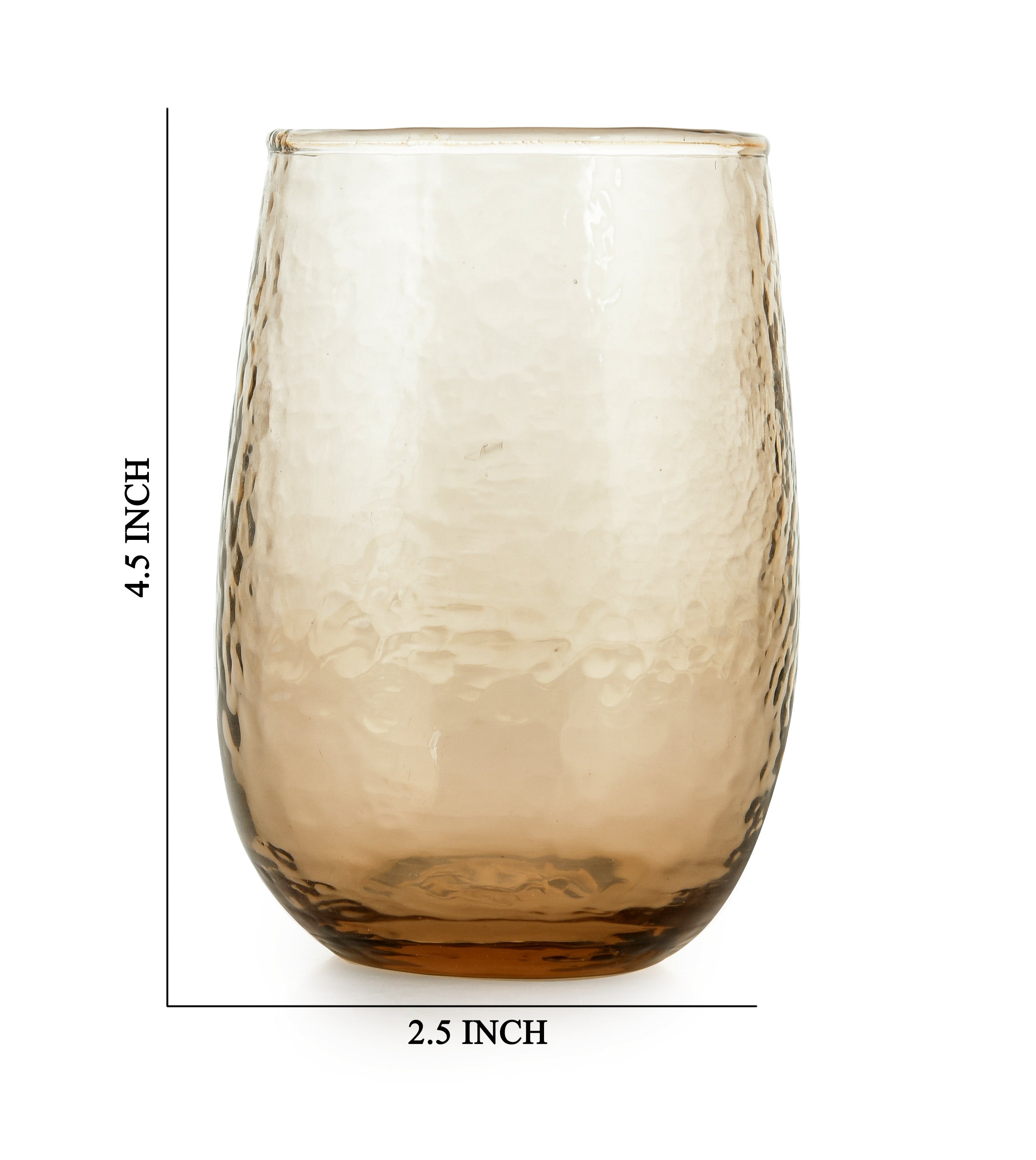 BROWN JUICE DRINWARE GLASS SET OF 2 - LARGE