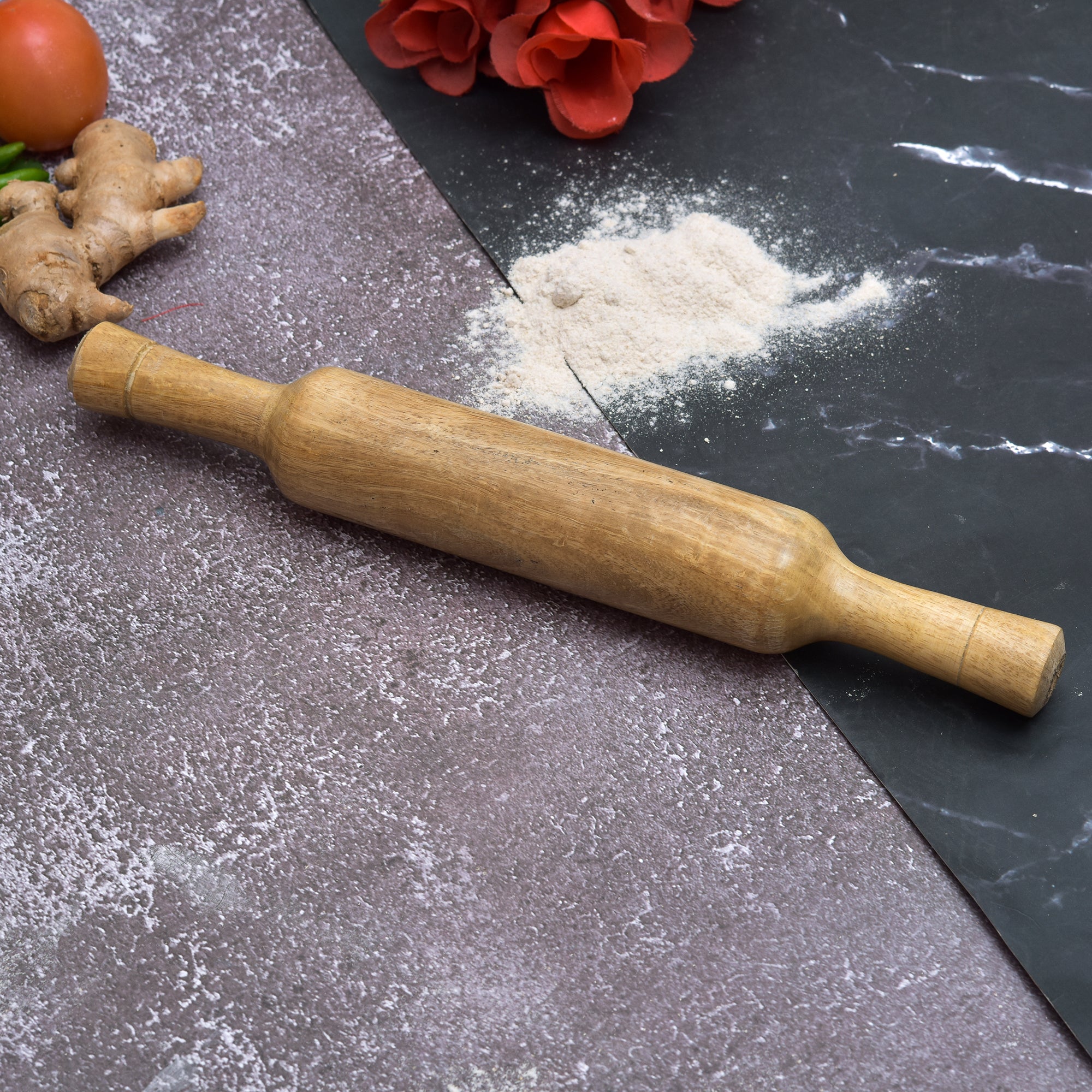MANGO WOODEN BELAN & ROLLING PIN