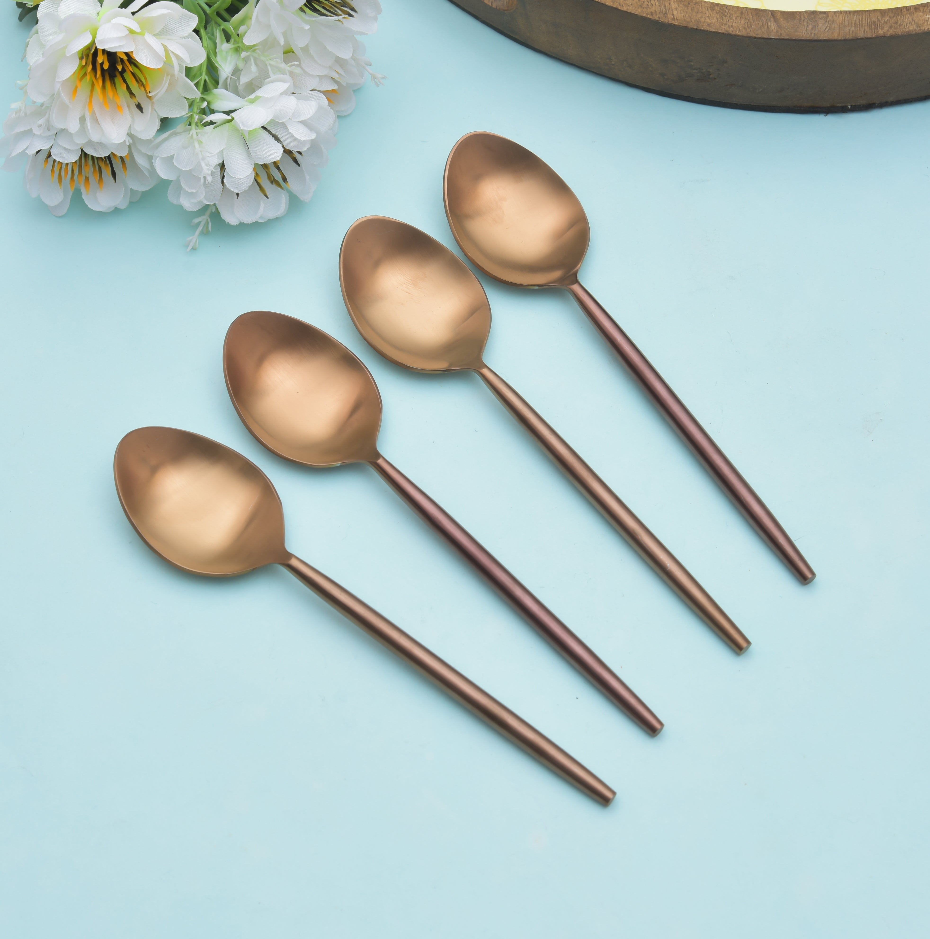 Stainless Steel Serving Spoon for Dining,Table Spoon Set of 4