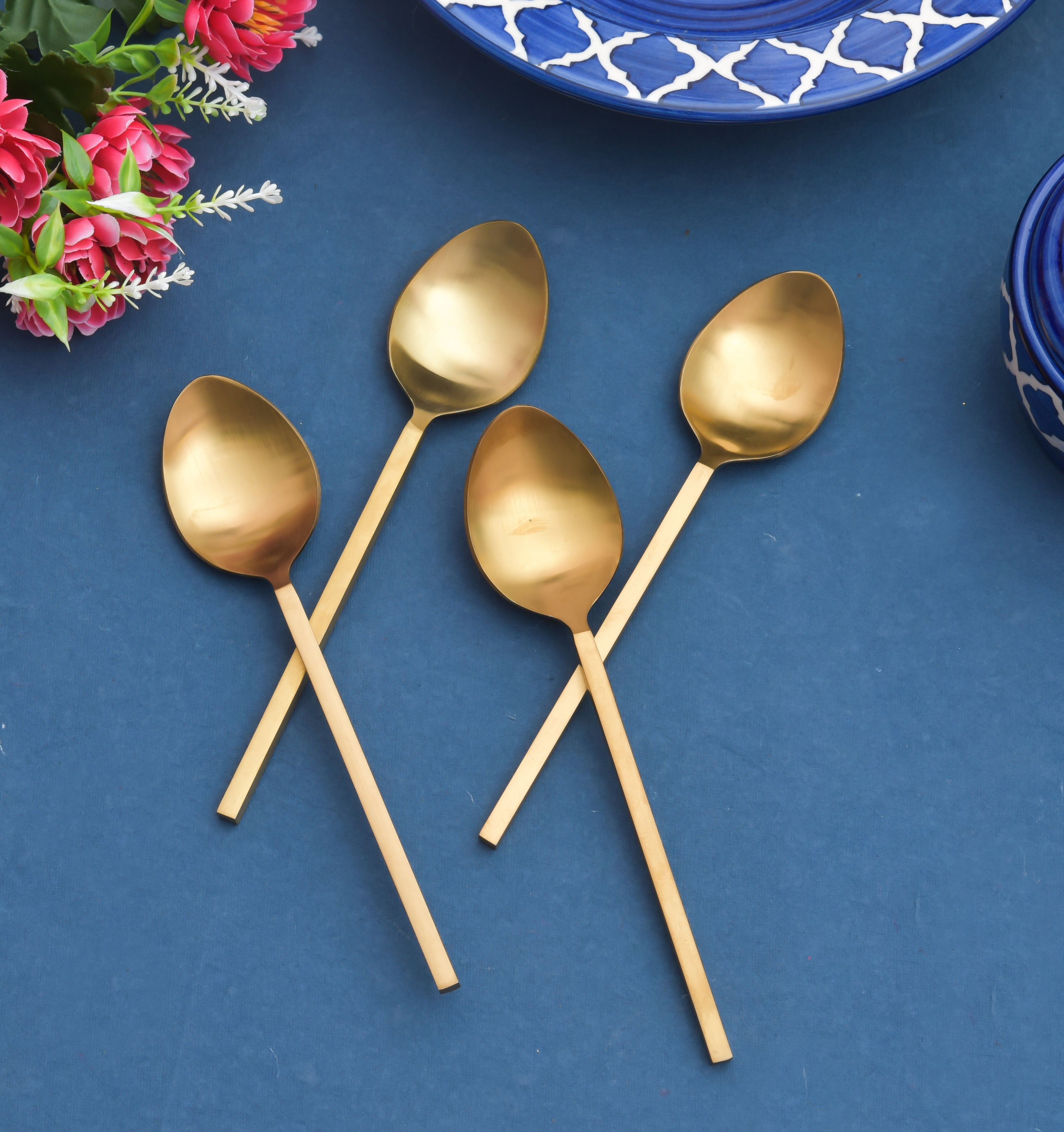 Stainless Steel Serving Spoon for Dining,Table Spoon Set of 4
