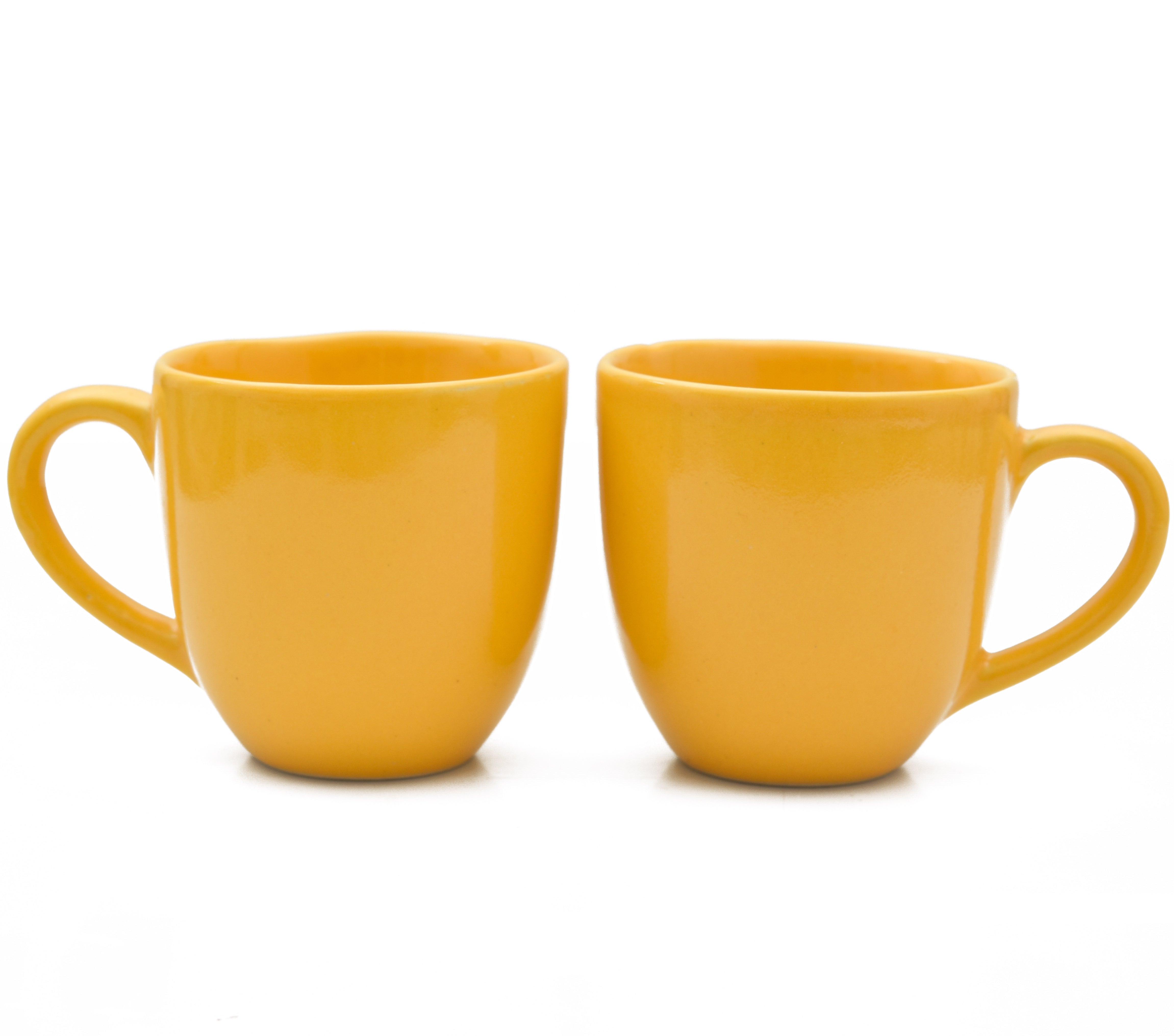 YELLOW CERAMIC CUP FOR COFFEE AND TEA