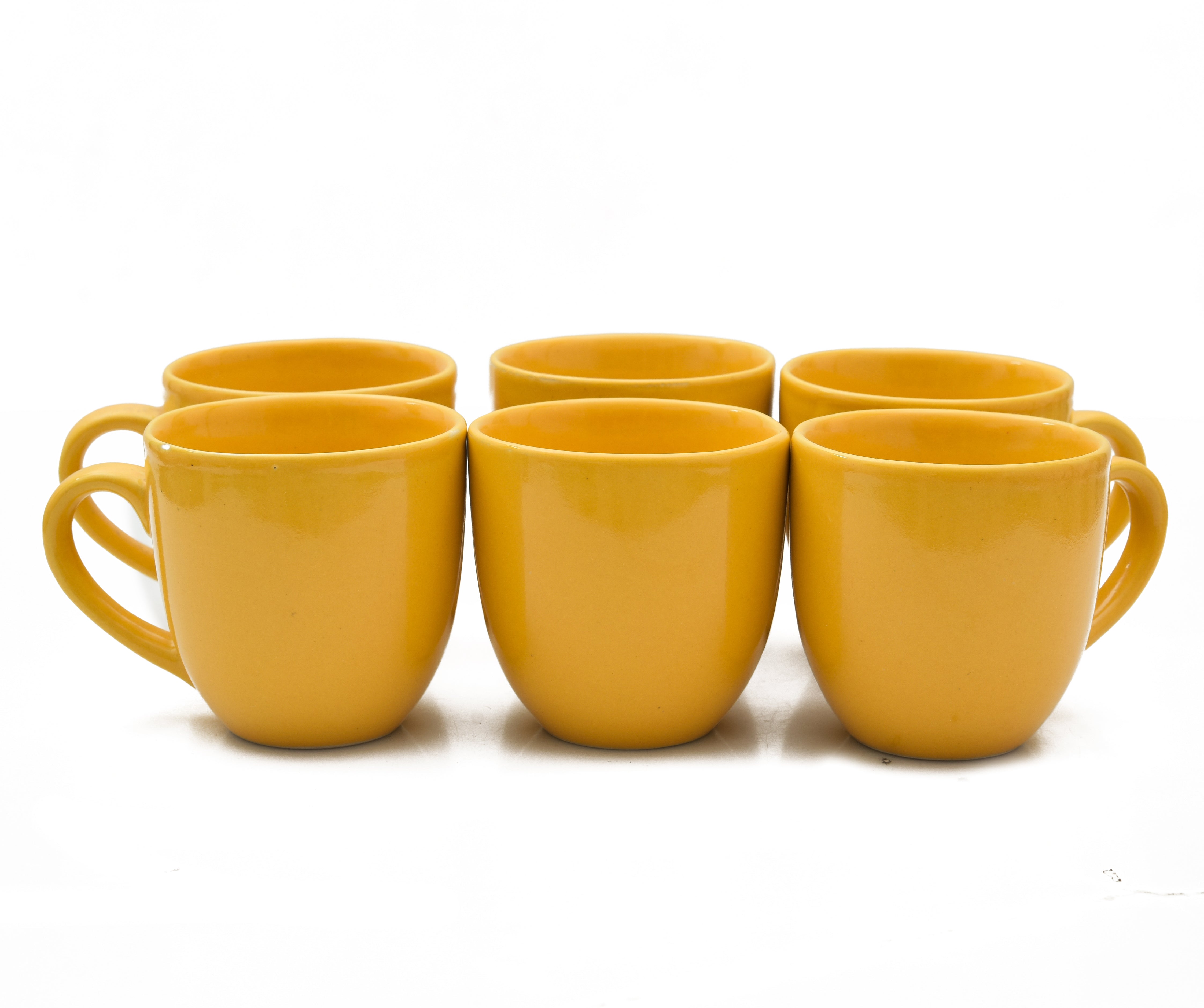 YELLOW CERAMIC CUP FOR COFFEE AND TEA
