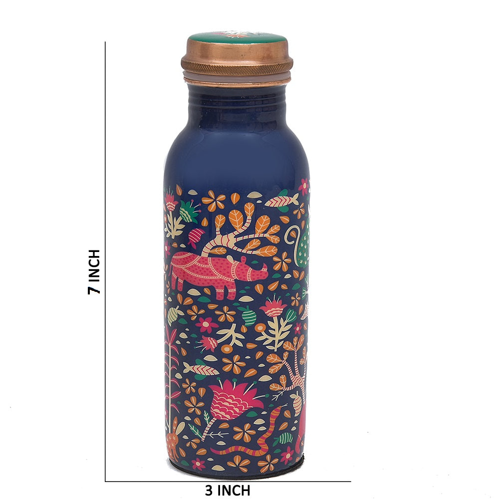 Meena Copper Water Bottle - 750 Ml