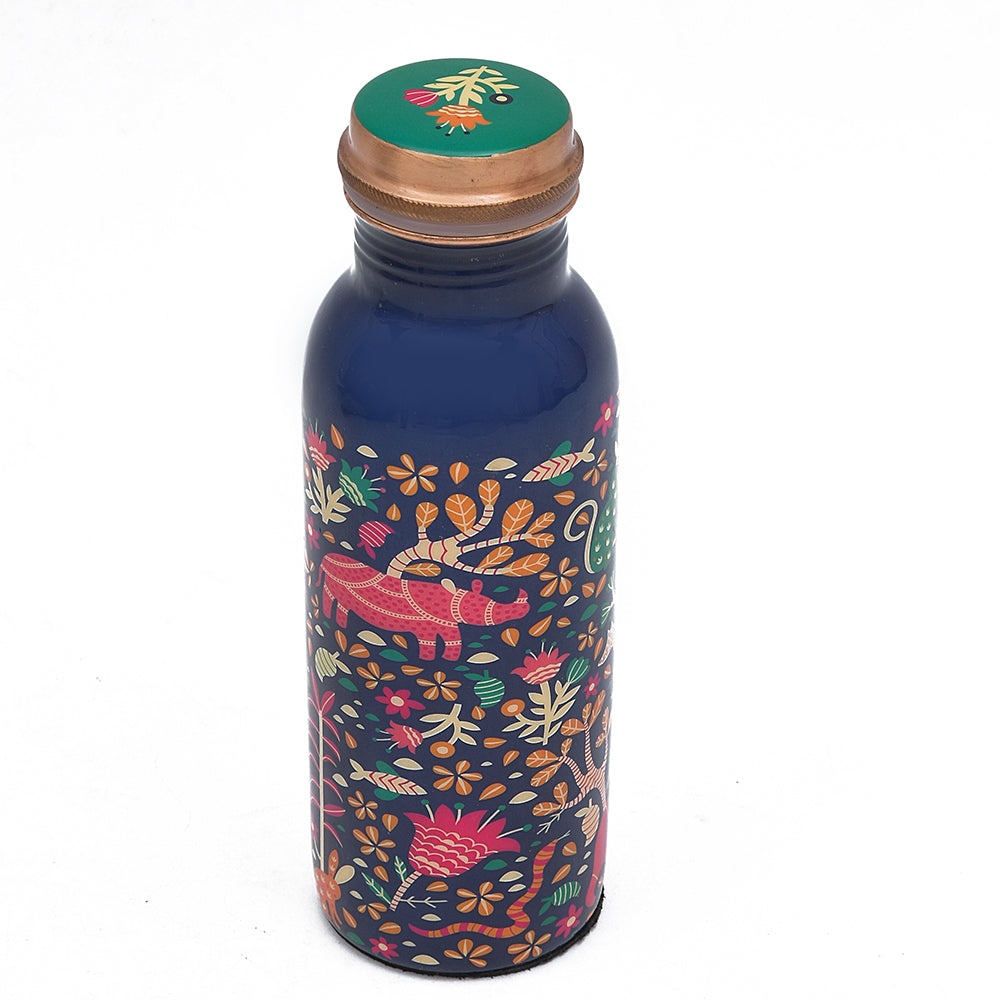 Meena Copper Water Bottle - 750 Ml
