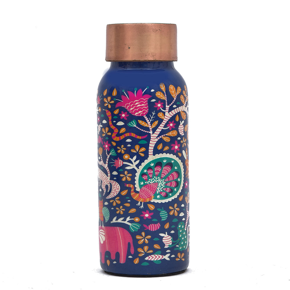 Meena Copper Water Bottle - 500 Ml
